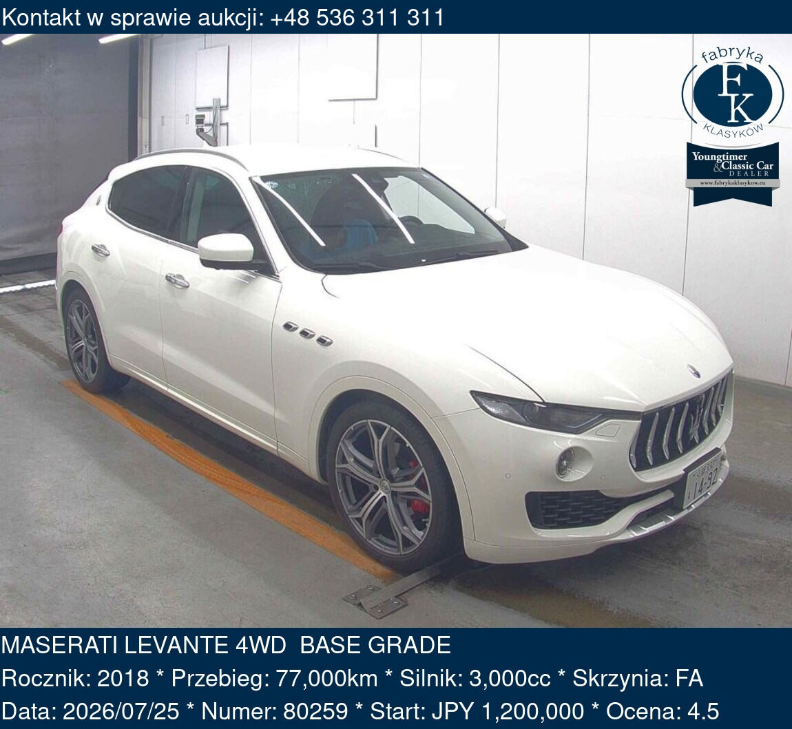 MASERATI LEVANTE 4WD BASE GRADE