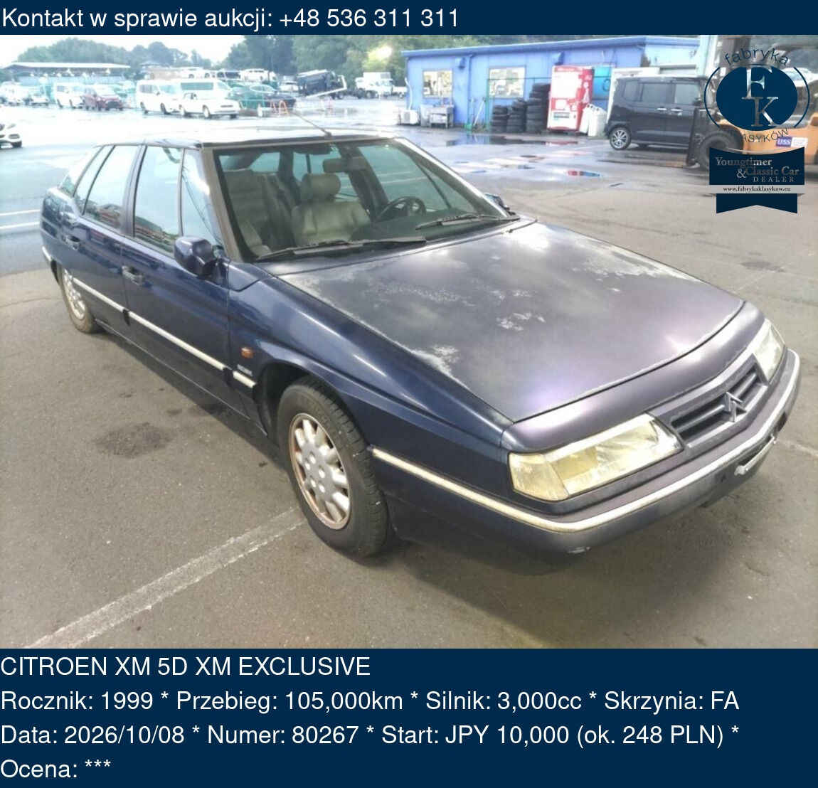 CITROEN XM 5D XM EXCLUSIVE 1999 - zdjęcie 2