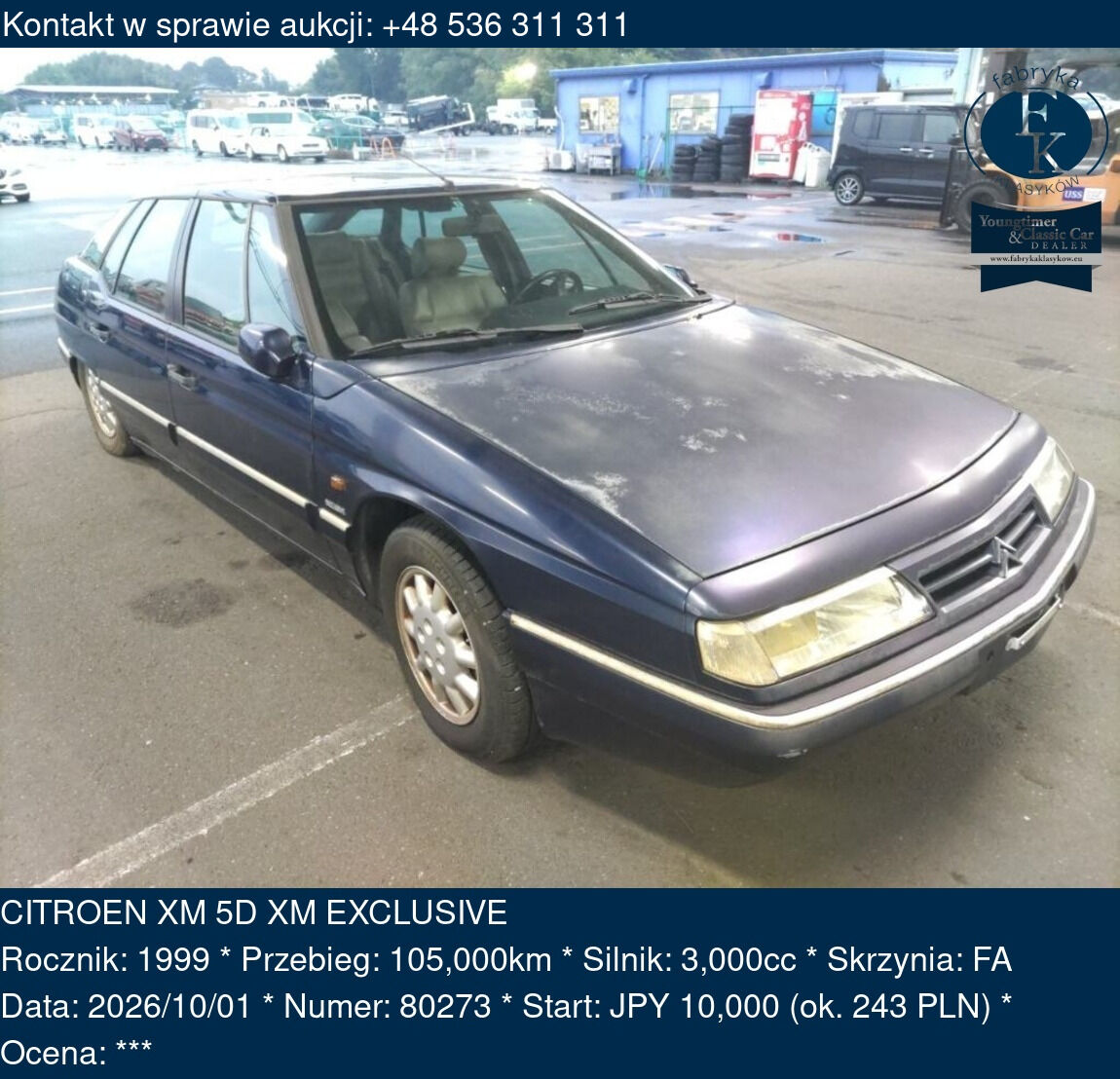 CITROEN XM 5D XM EXCLUSIVE 1999 - zdjęcie 2