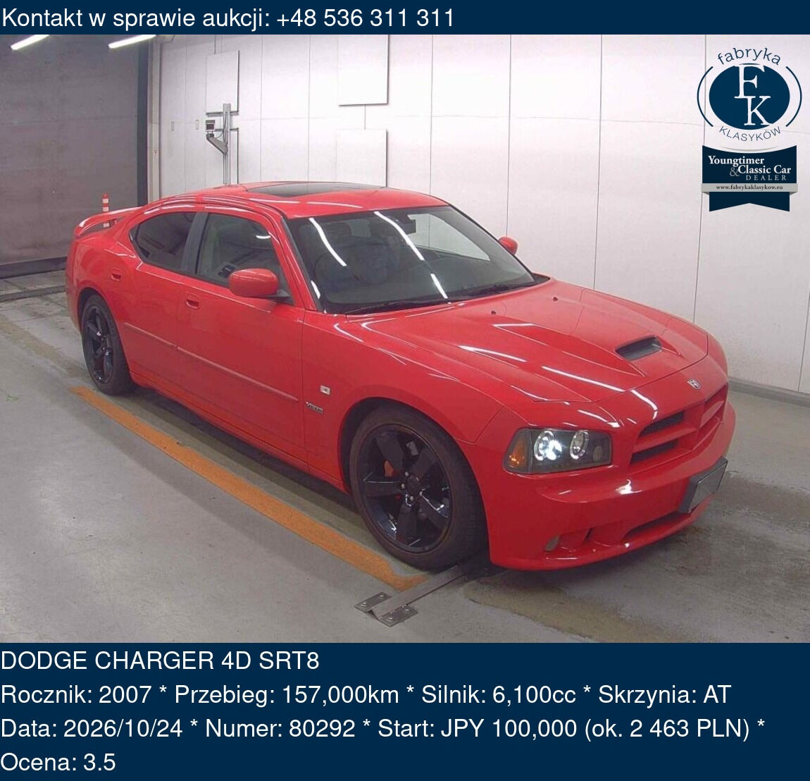 DODGE CHARGER 4D SRT8 2007 - zdjęcie 2