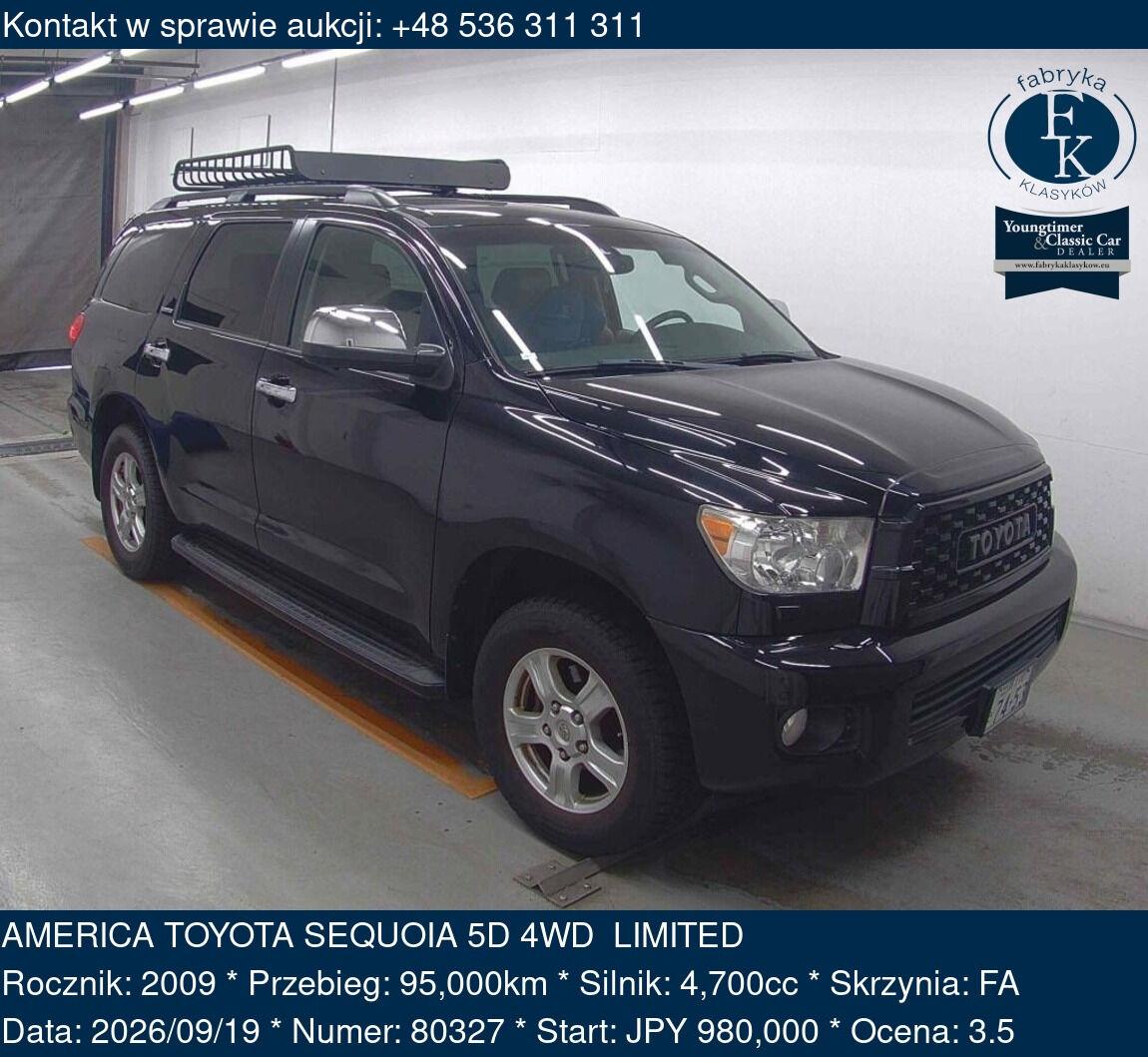 AMERICA TOYOTA SEQUOIA 5D 4WD LIMITED 2009 - zdjęcie 2