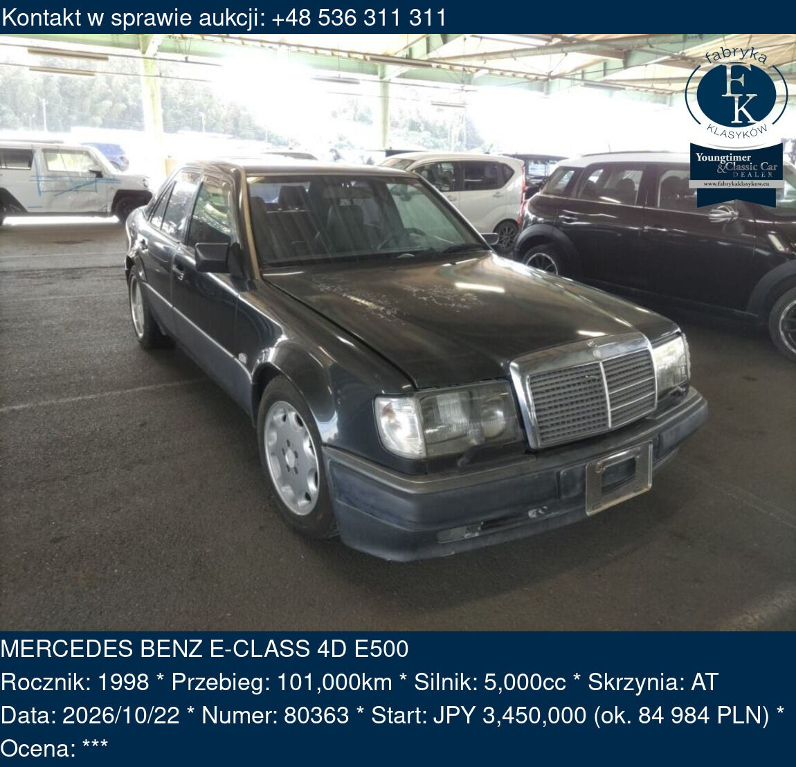 MERCEDES BENZ E-CLASS 4D E500 1998 - zdjęcie 2