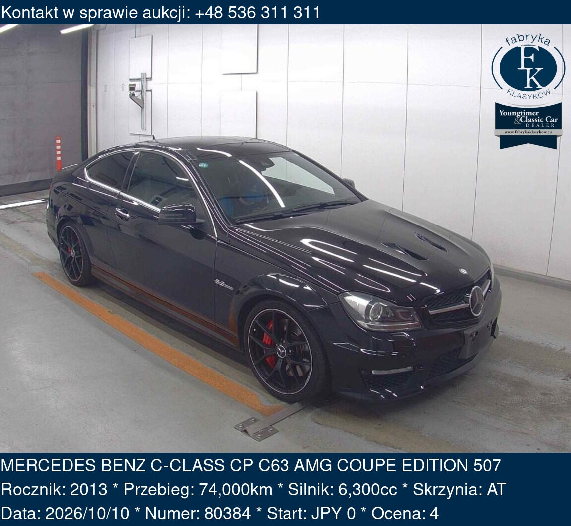MERCEDES BENZ C-CLASS CP C63 AMG COUPE EDITION 507 2013 - zdjęcie 2