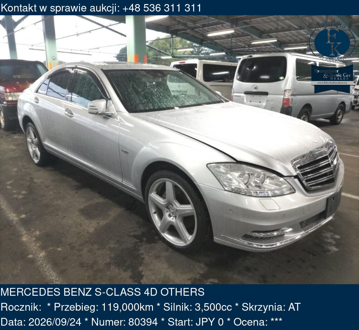 MERCEDES BENZ S-CLASS 4D OTHERS  - zdjęcie 2