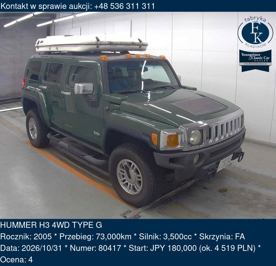 HUMMER H3 4WD TYPE G 2005 - zdjęcie 2