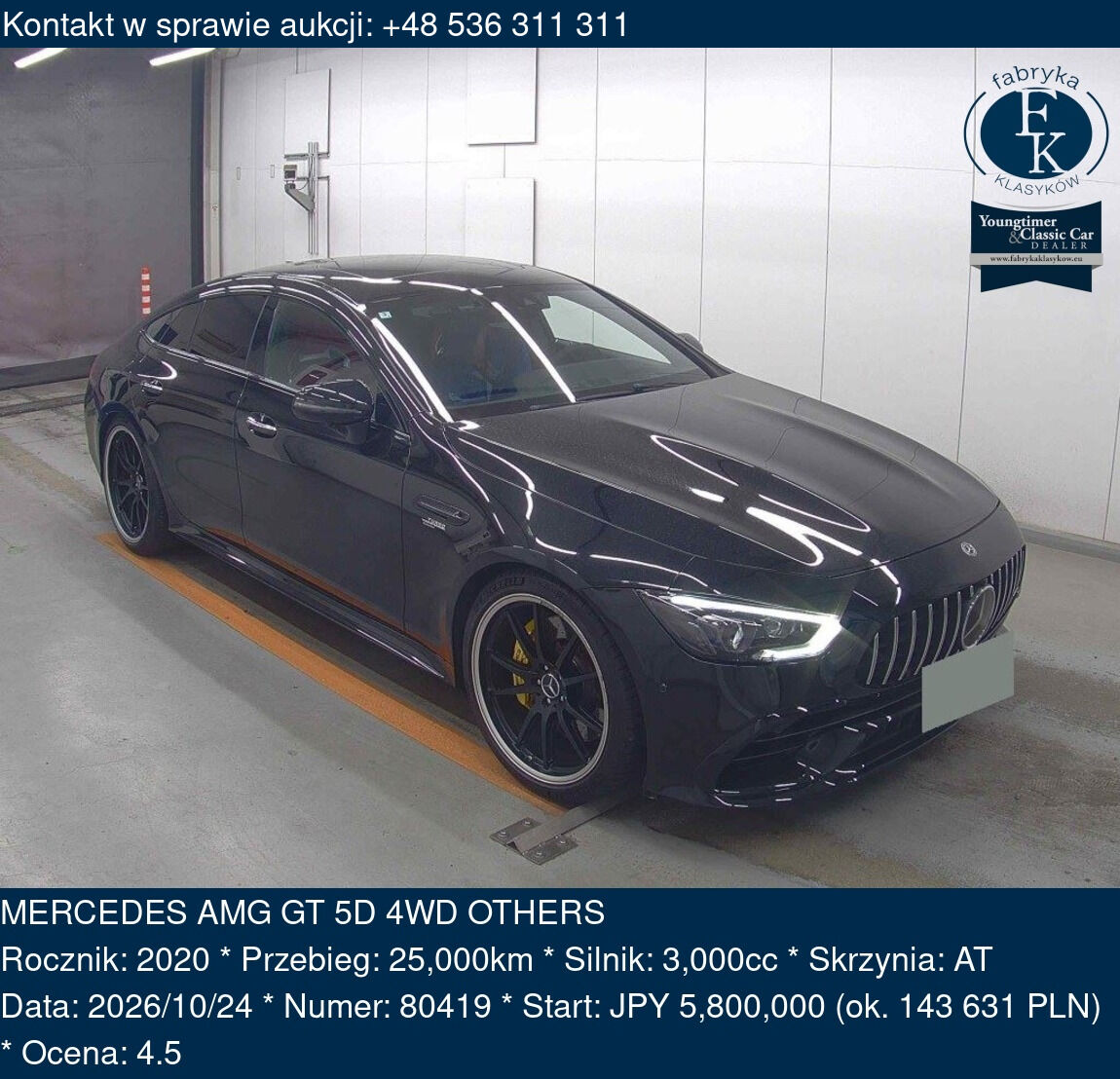 MERCEDES AMG GT 5D 4WD OTHERS 2020 - zdjęcie 2