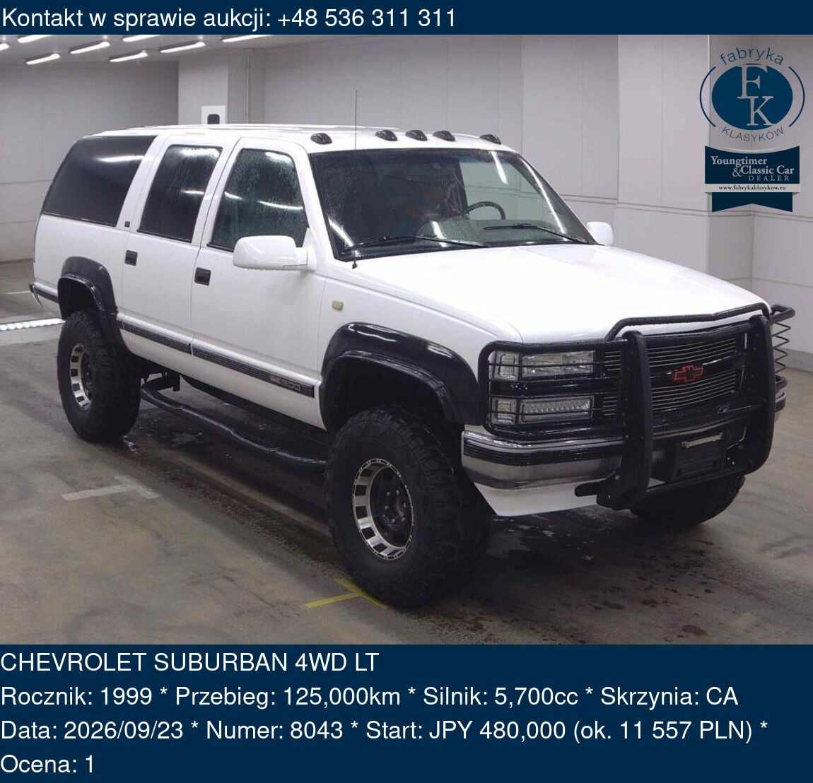 CHEVROLET SUBURBAN 4WD LT 1999 - zdjęcie 2