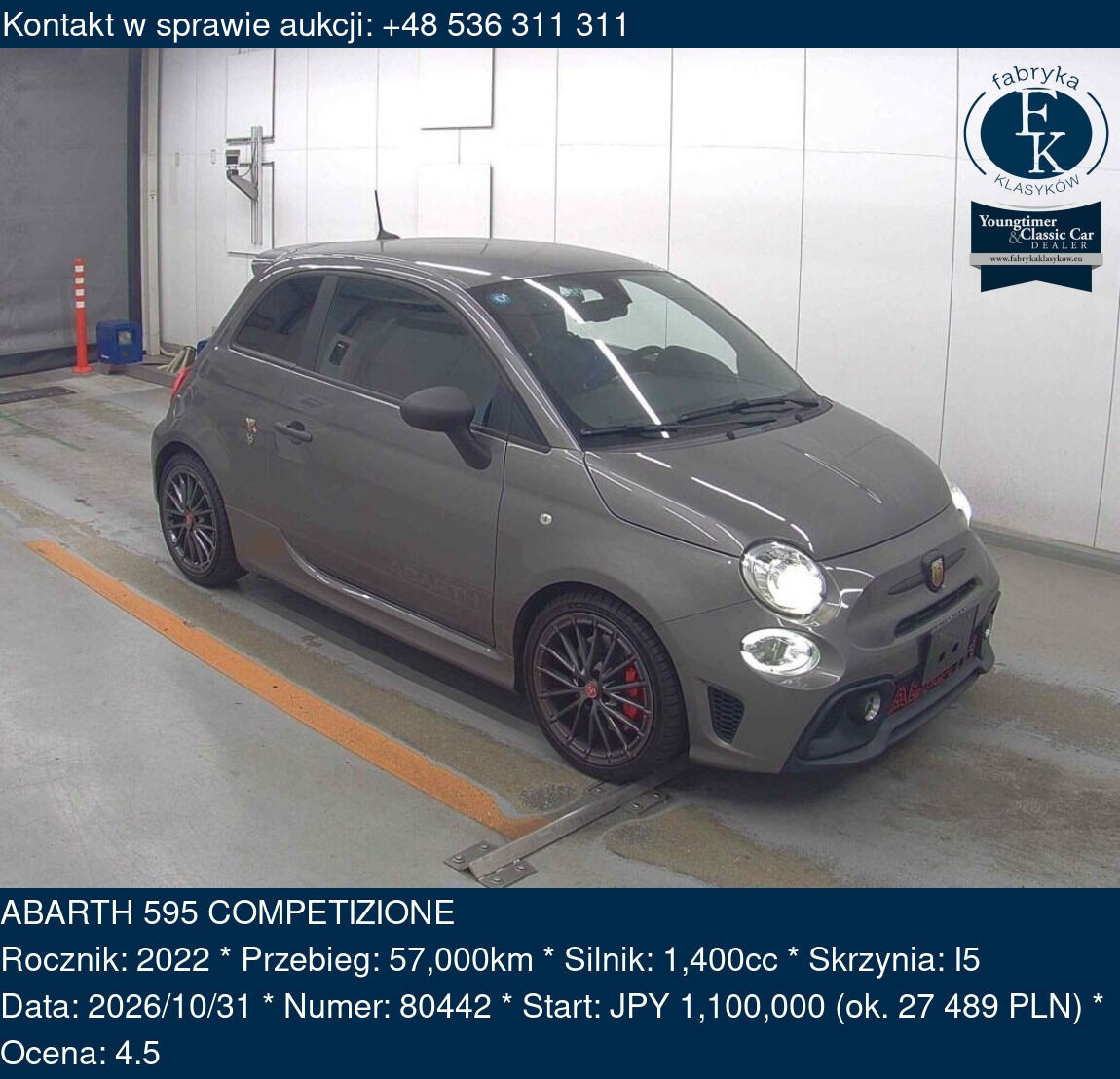 ABARTH 595 COMPETIZIONE 2022 - zdjęcie 2