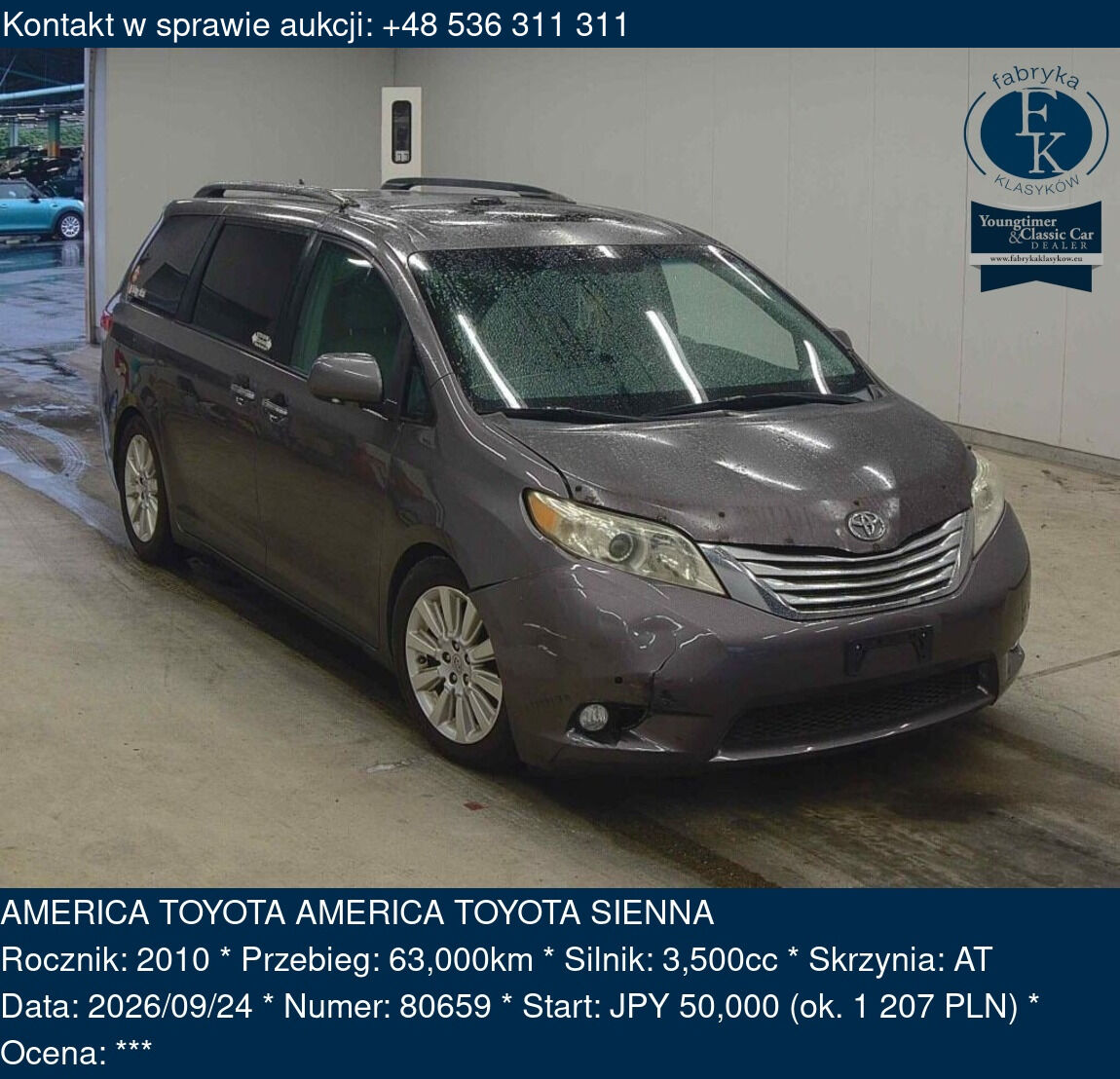 AMERICA TOYOTA AMERICA TOYOTA SIENNA 2010 - zdjęcie 2