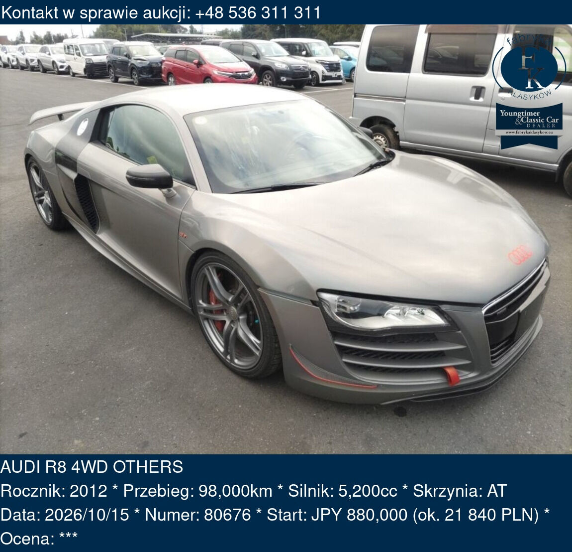 AUDI R8 4WD OTHERS 2012 - zdjęcie 2