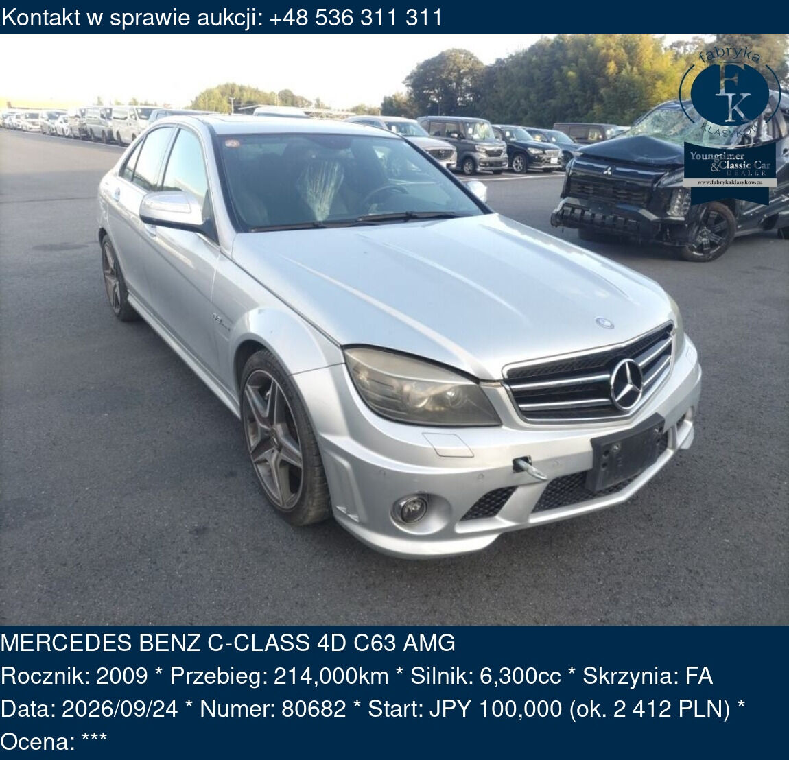 MERCEDES BENZ C-CLASS 4D C63 AMG 2009 - zdjęcie 2
