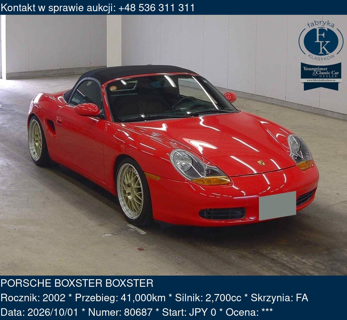 PORSCHE BOXSTER BOXSTER 2002 - zdjęcie 2