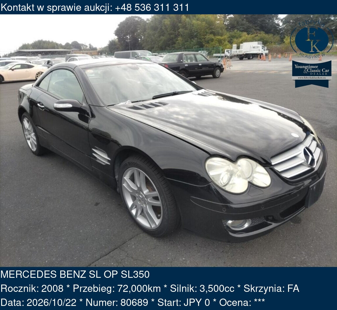 MERCEDES BENZ SL OP SL350 2008 - zdjęcie 2
