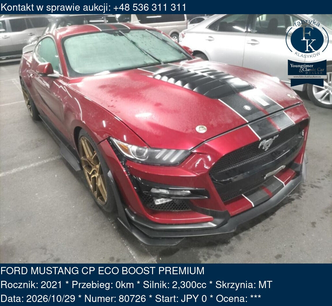 FORD MUSTANG CP ECO BOOST PREMIUM 2021 - zdjęcie 2