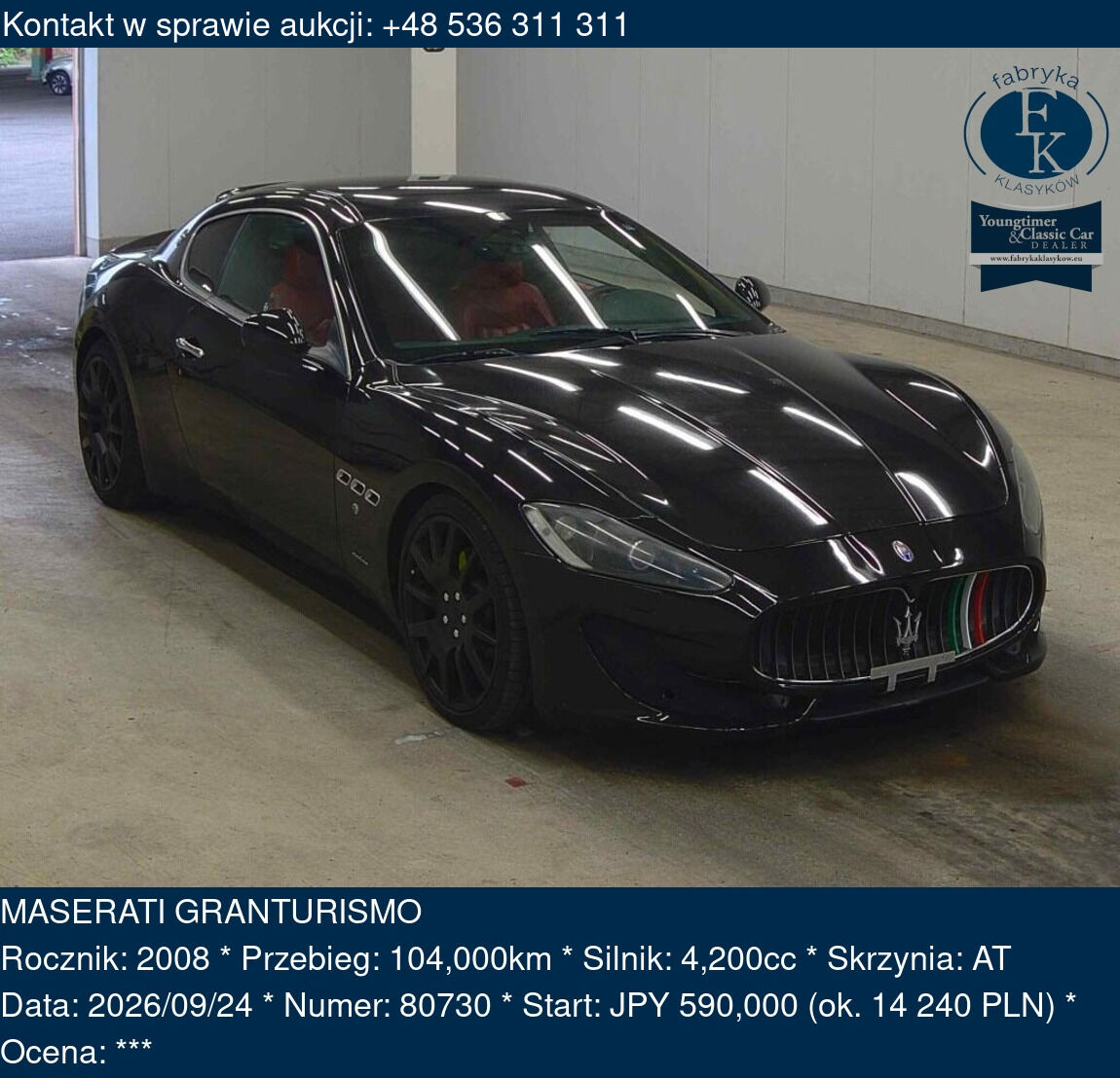 MASERATI GRANTURISMO 2008 - zdjęcie 2