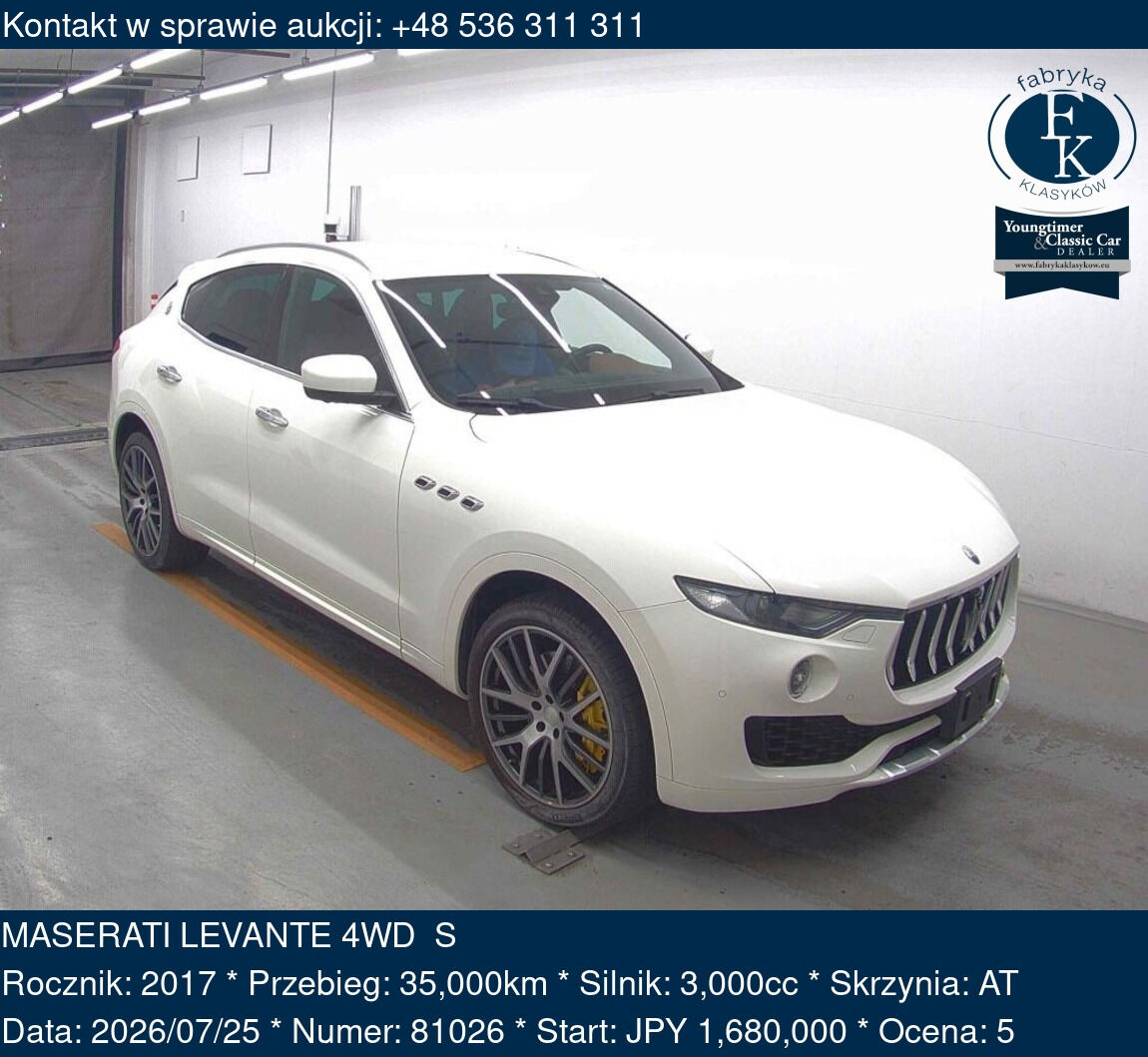 MASERATI LEVANTE 4WD  S