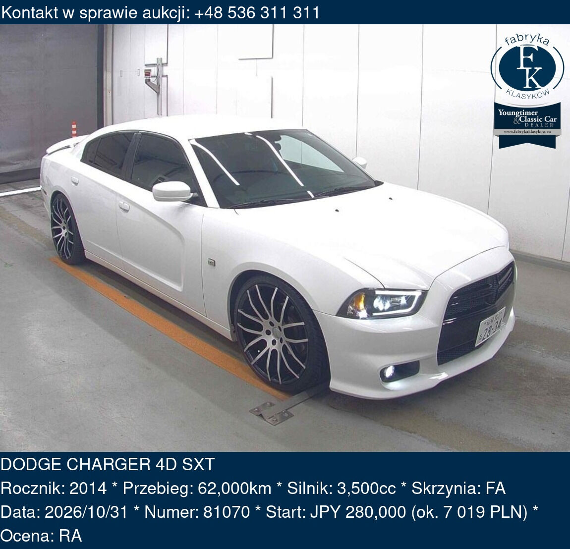 DODGE CHARGER 4D SXT 2014 - zdjęcie 2