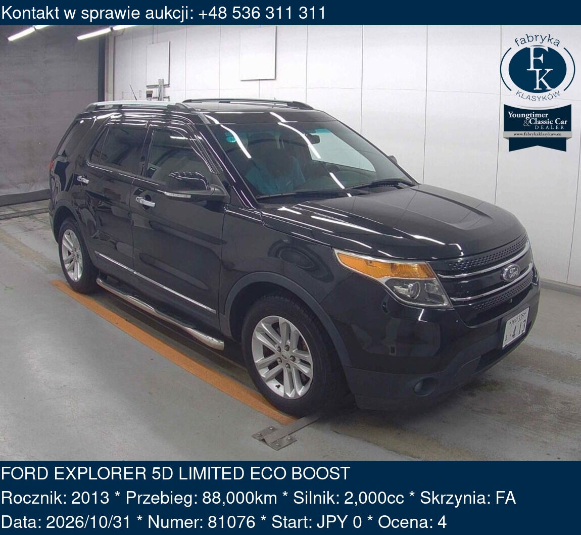 FORD EXPLORER 5D LIMITED ECO BOOST 2013 - zdjęcie 2