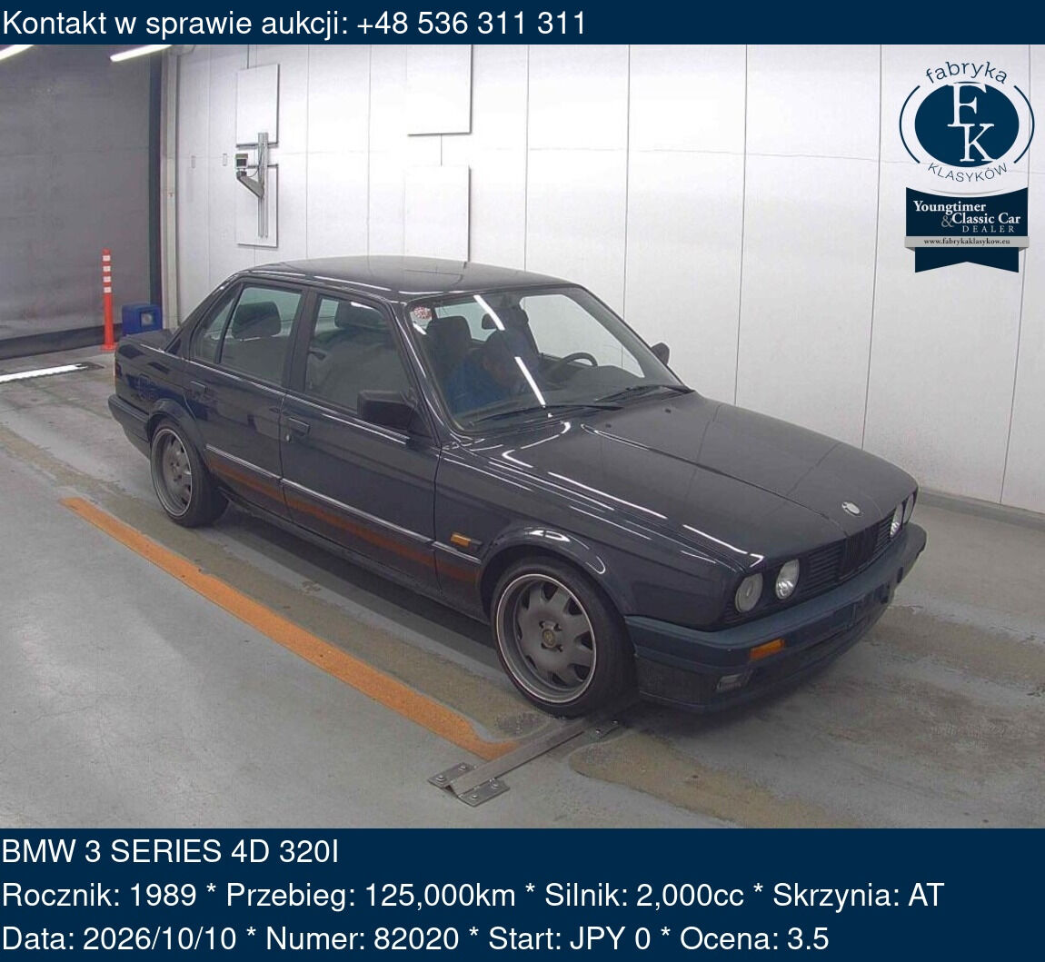 BMW 3 SERIES 4D 320I 1989 - zdjęcie 2