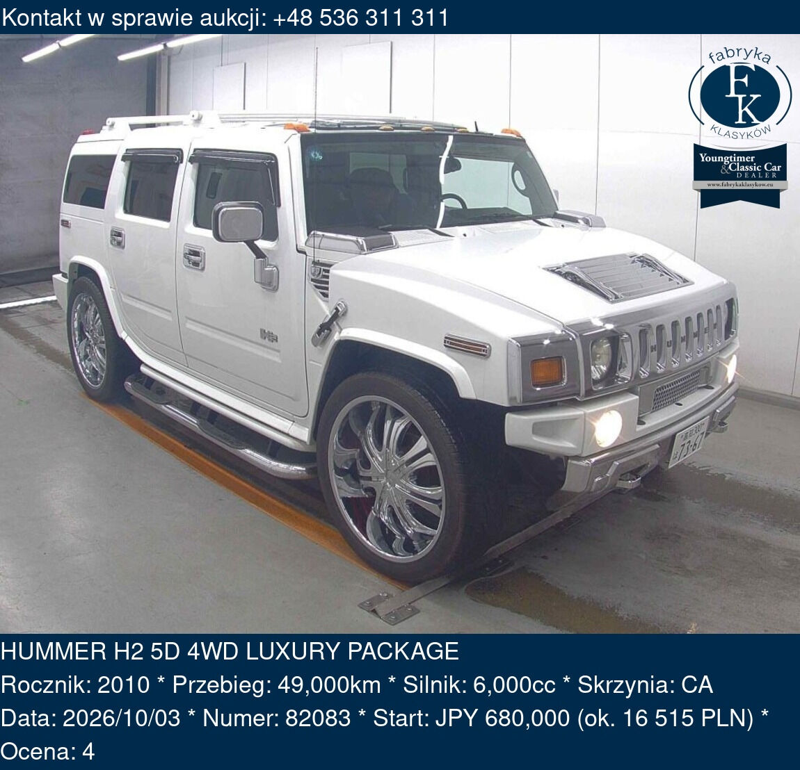 HUMMER H2 5D 4WD LUXURY PACKAGE 2010 - zdjęcie 2