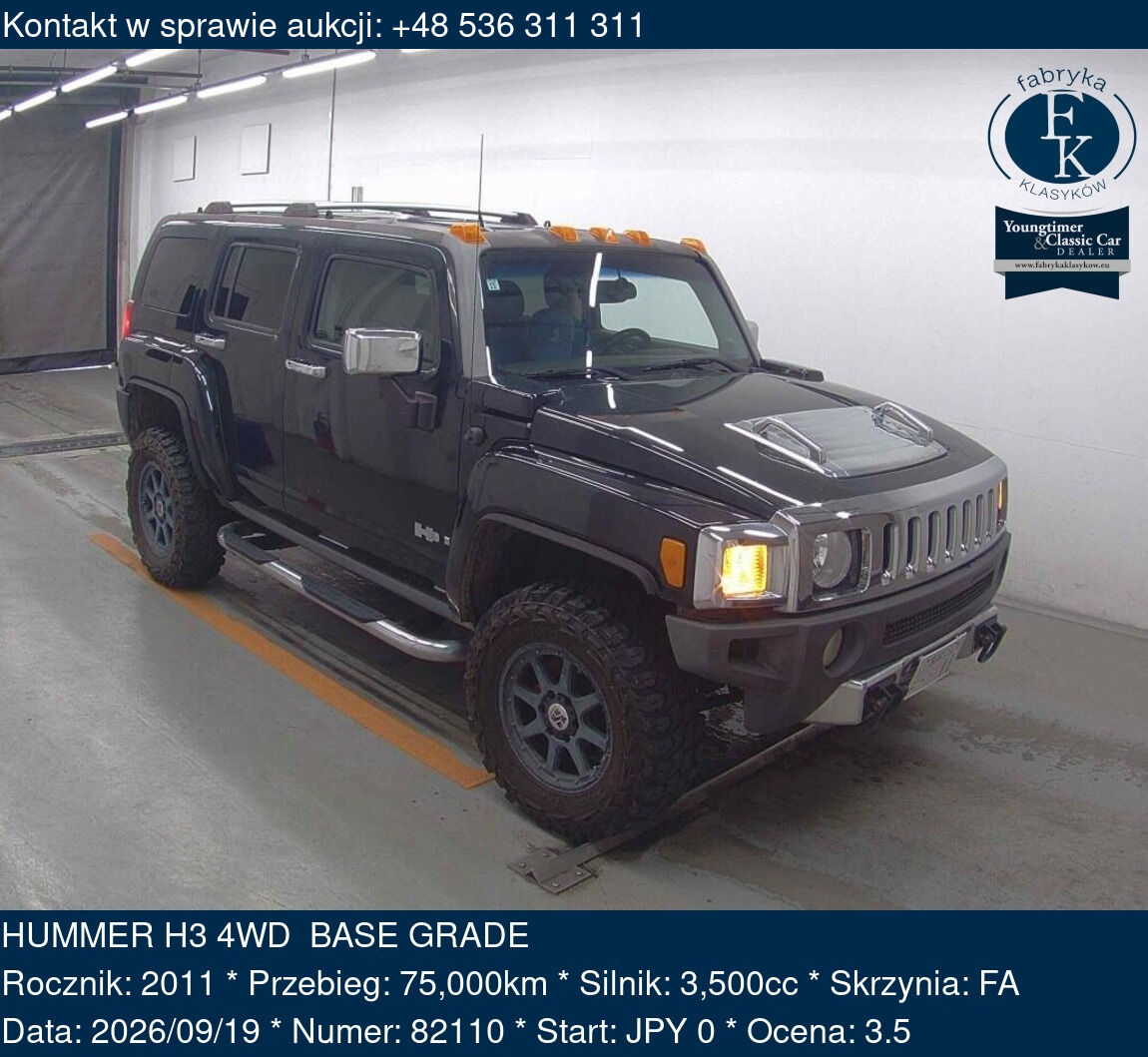 HUMMER H3 4WD BASE GRADE 2011 - zdjęcie 2