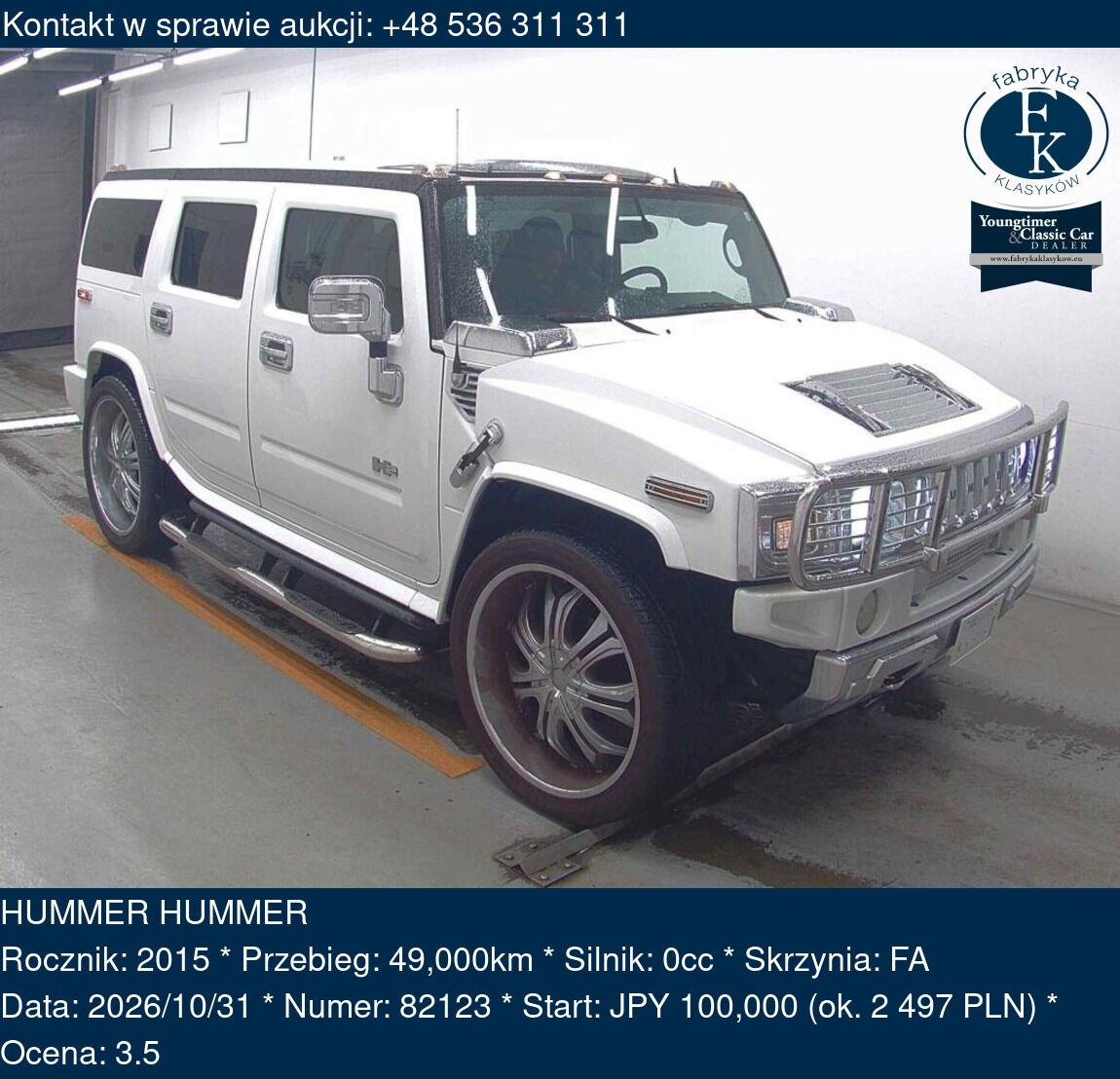 HUMMER HUMMER 2015 - zdjęcie 2