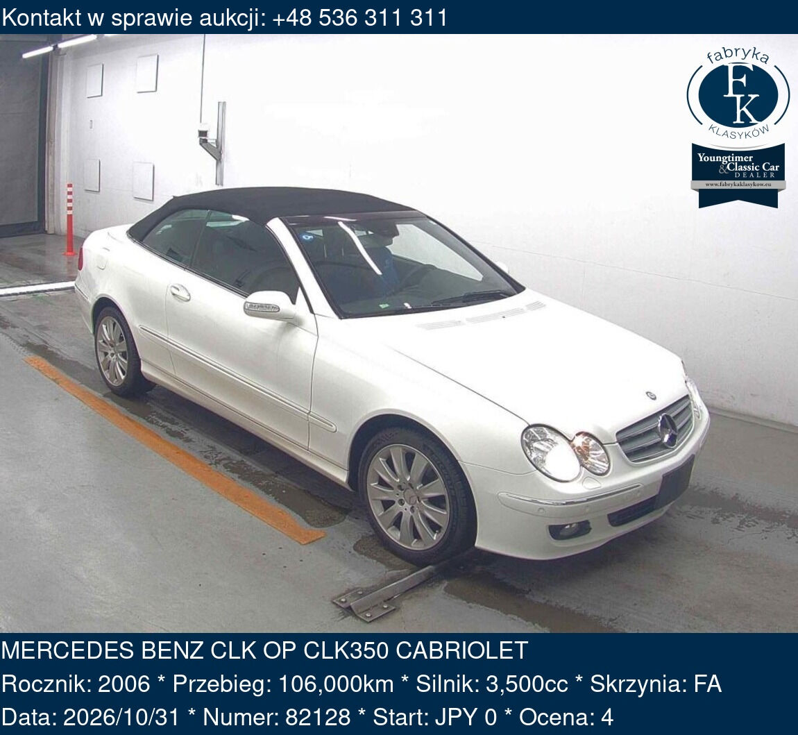 MERCEDES BENZ CLK OP CLK350 CABRIOLET 2006 - zdjęcie 2