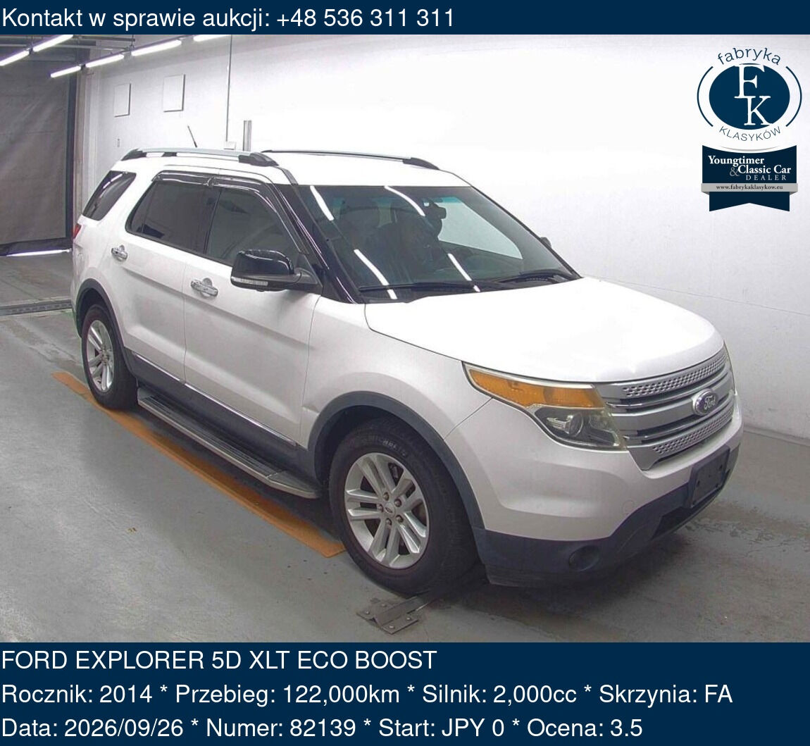 FORD EXPLORER 5D XLT ECO BOOST 2014 - zdjęcie 2