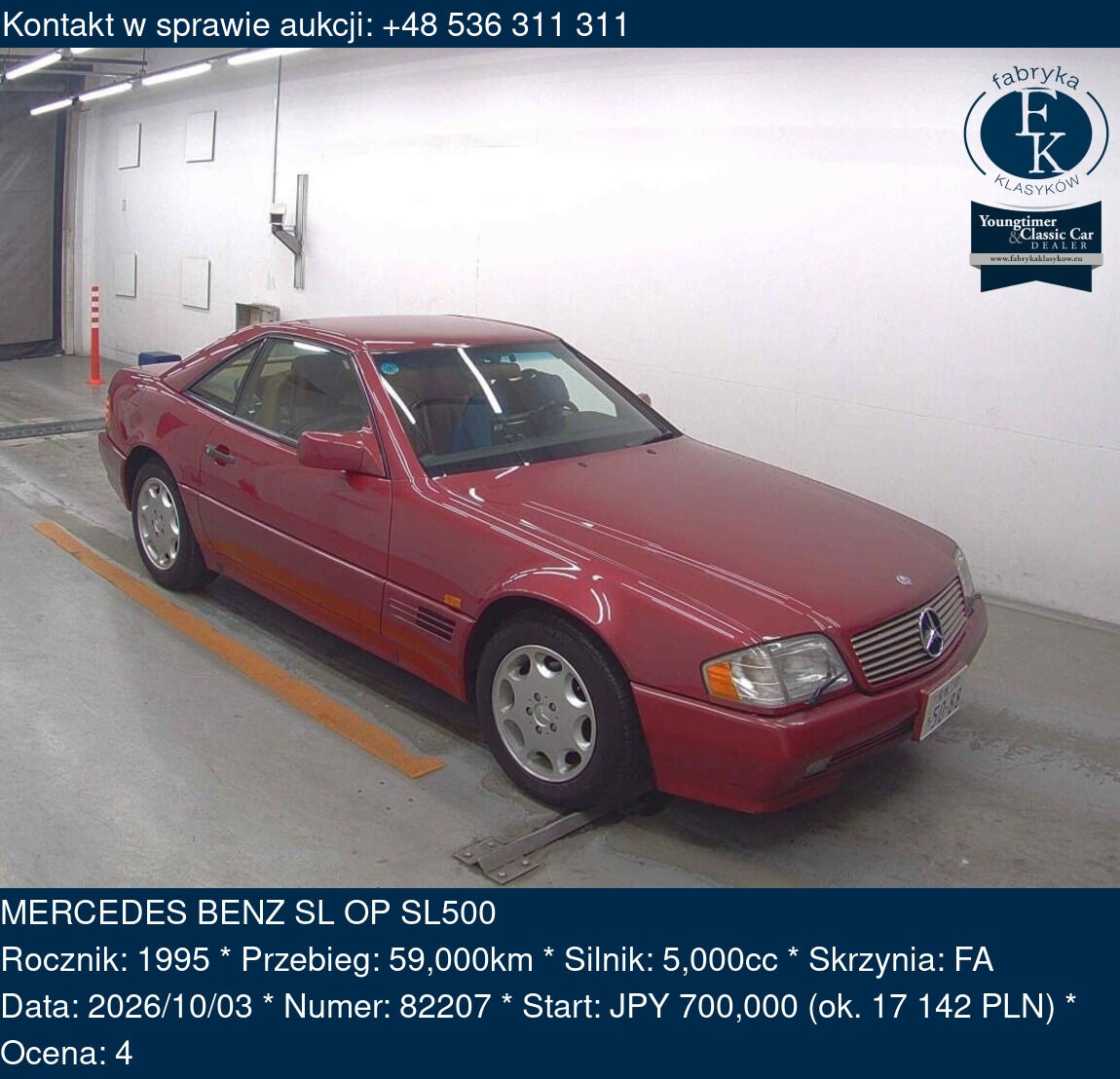 MERCEDES BENZ SL OP SL500 1995 - zdjęcie 2