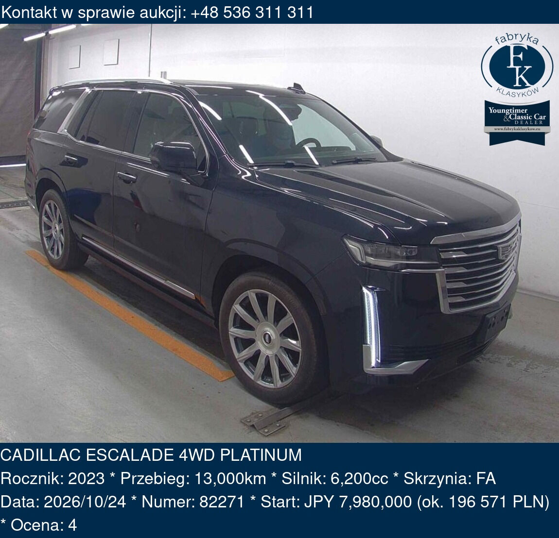 CADILLAC ESCALADE 4WD PLATINUM 2023 - zdjęcie 2