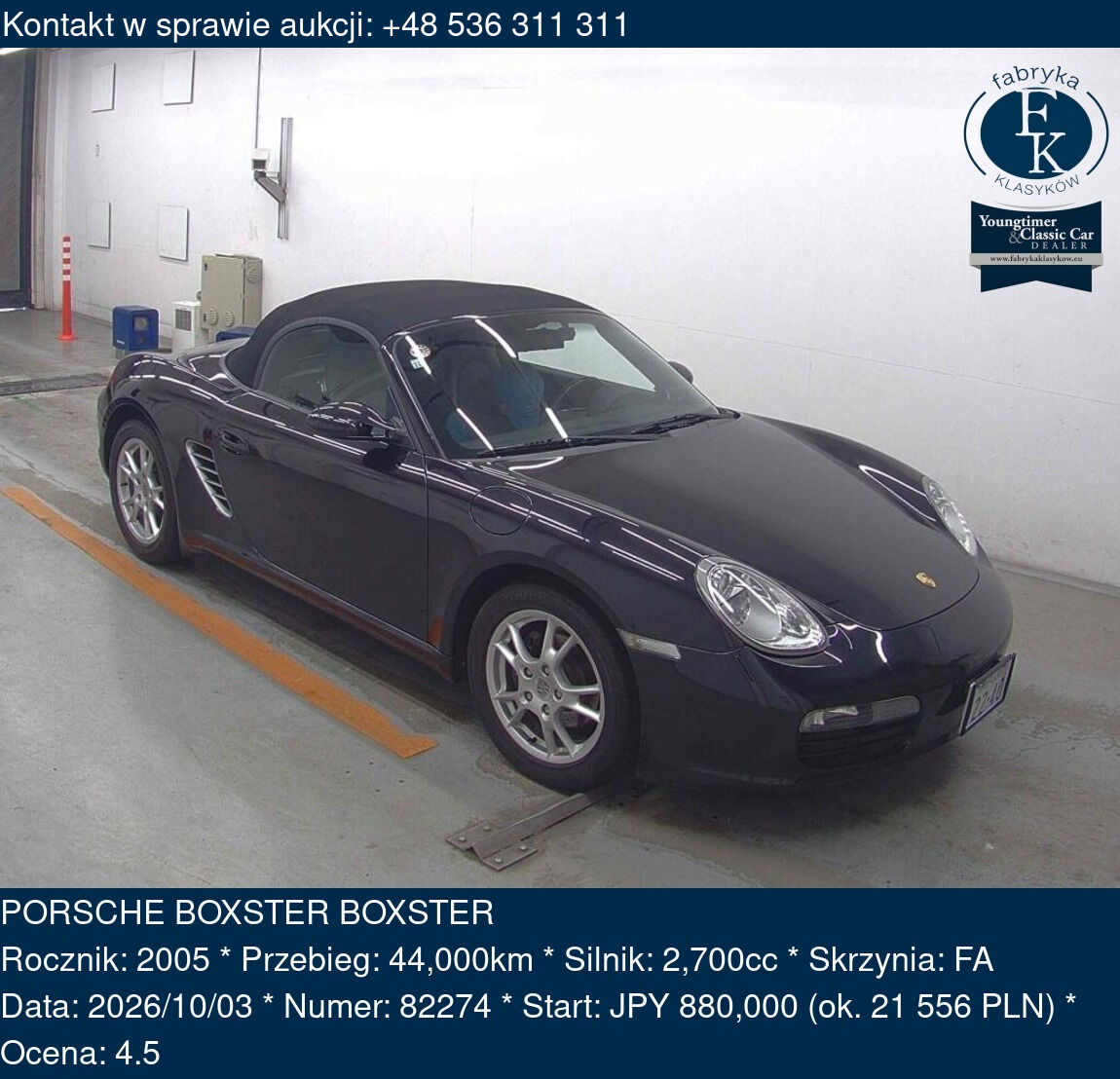 PORSCHE BOXSTER BOXSTER 2005 - zdjęcie 2