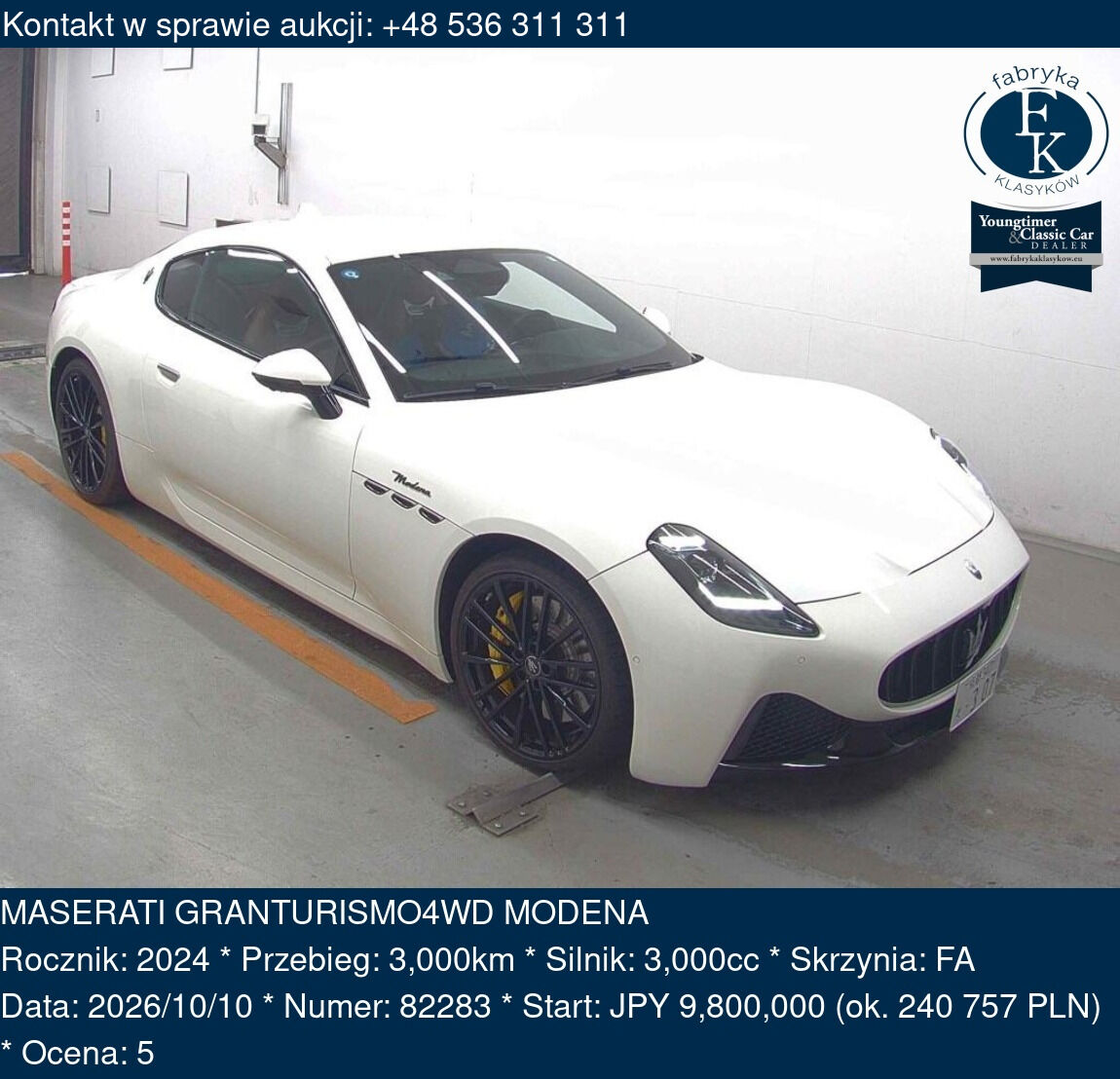 MASERATI GRANTURISMO4WD MODENA 2024 - zdjęcie 2