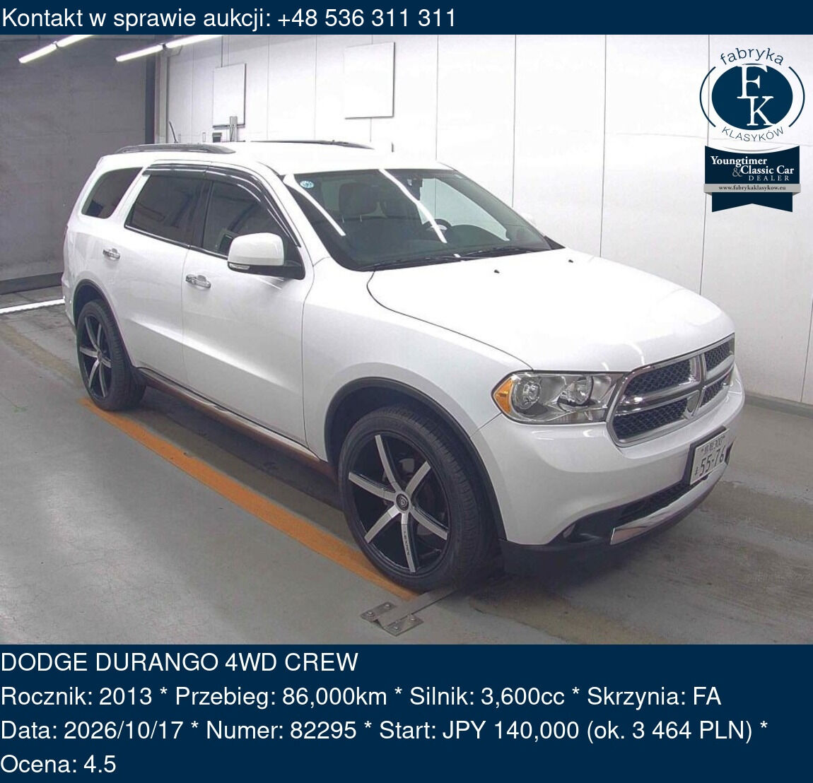 DODGE DURANGO 4WD CREW 2013 - zdjęcie 2