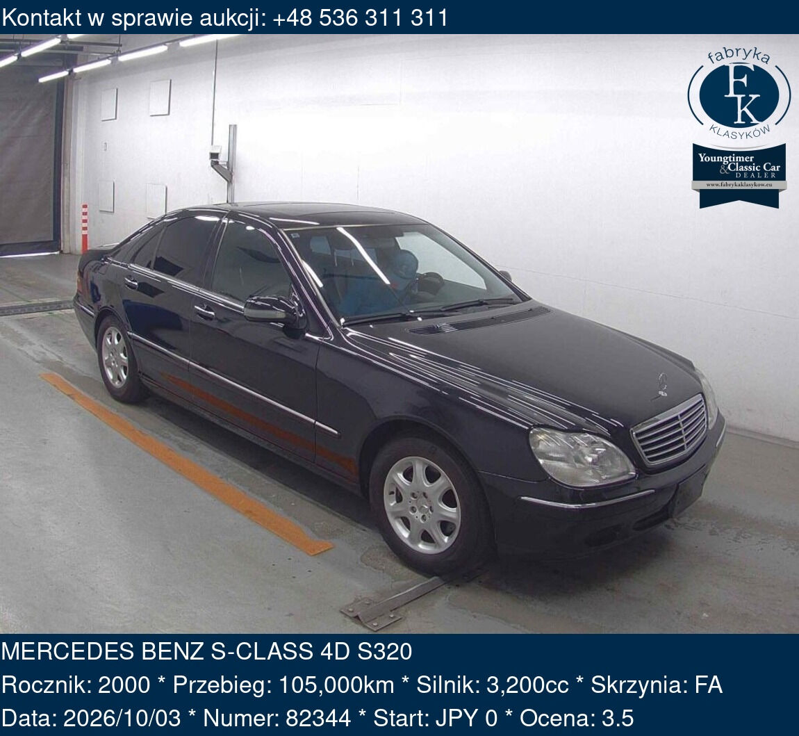 MERCEDES BENZ S-CLASS 4D S320 2000 - zdjęcie 2