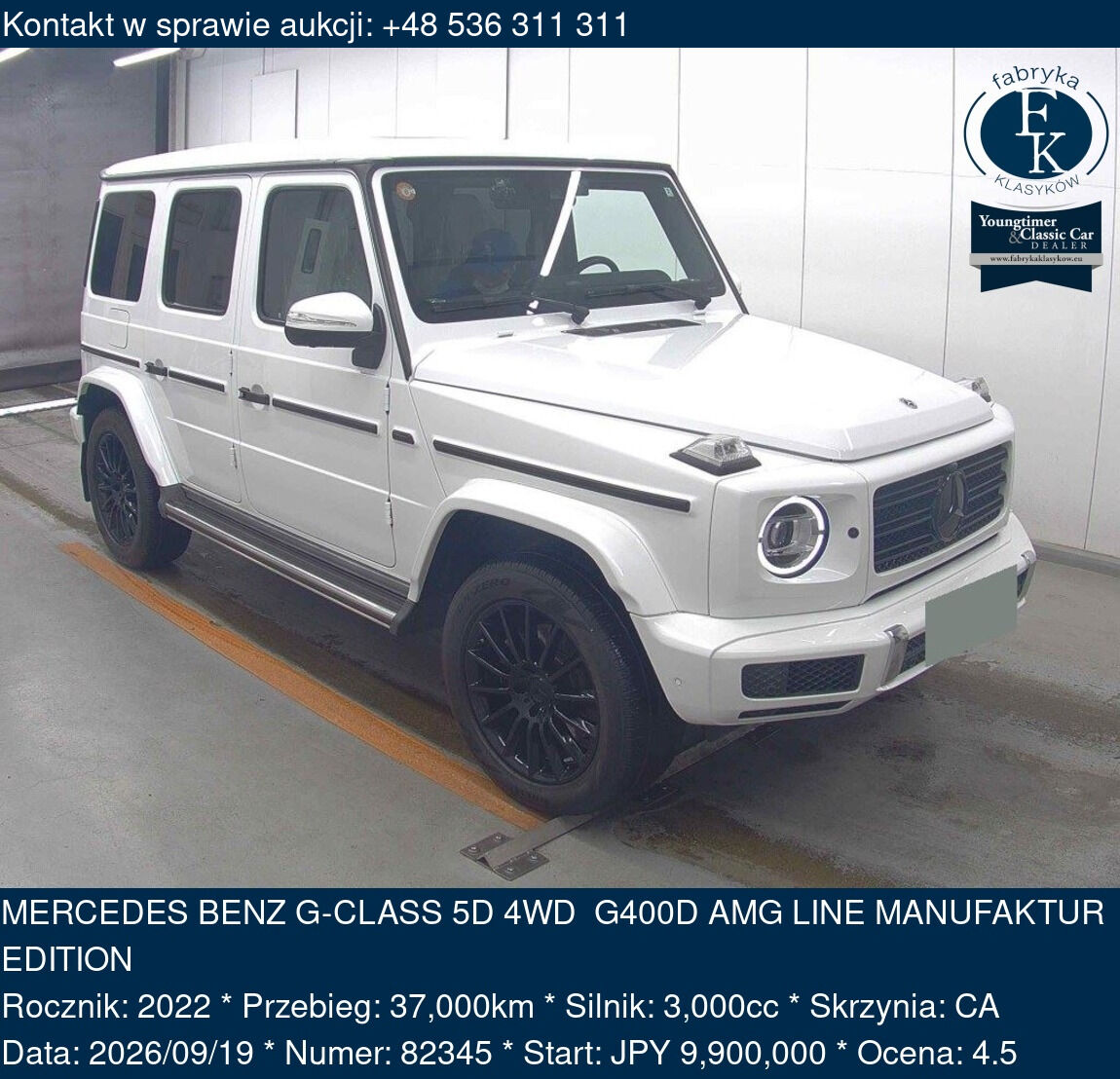 MERCEDES BENZ G-CLASS 5D 4WD G400D AMG LINE MANUFAKTUR EDITION 2022 - zdjęcie 2