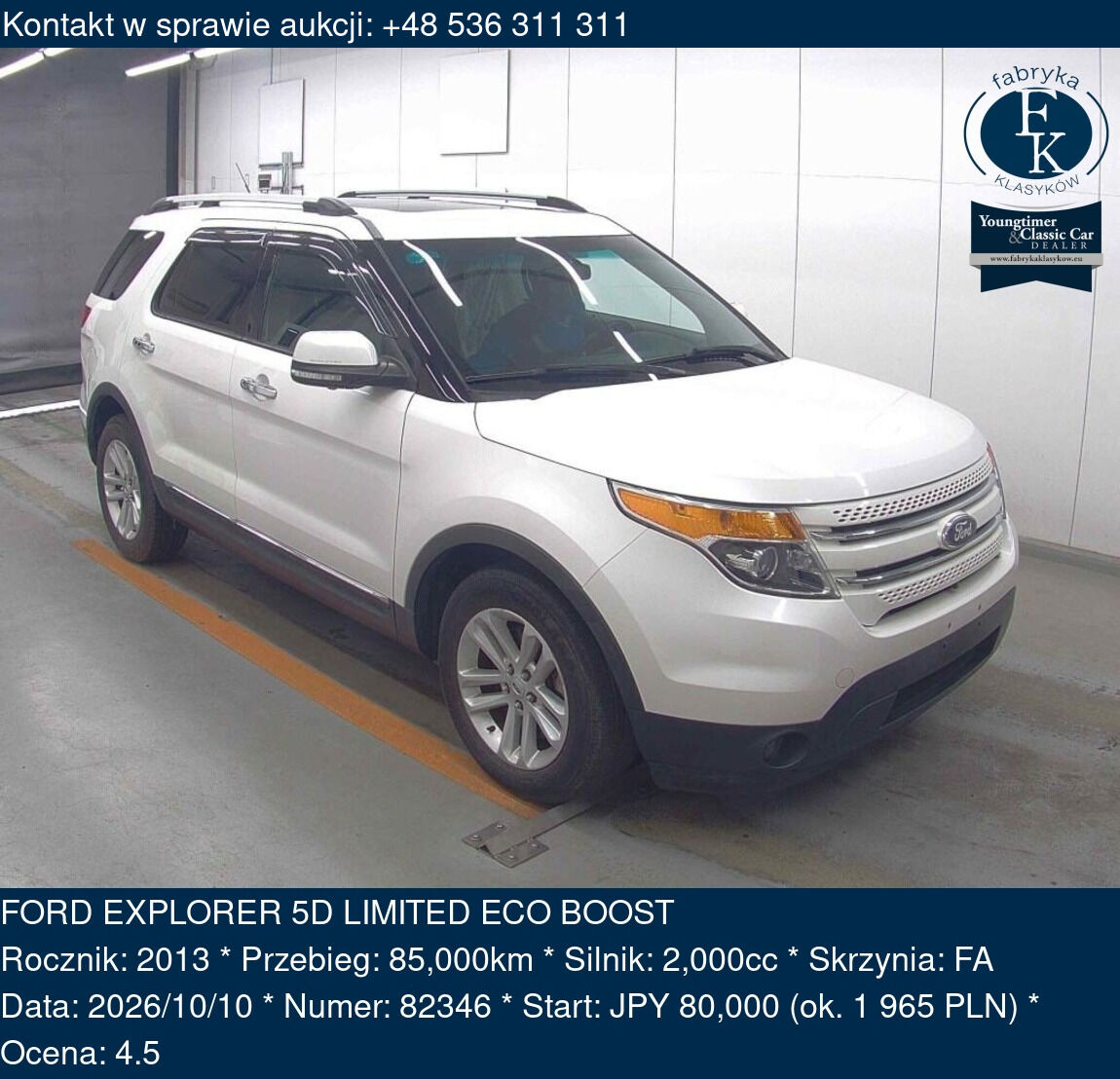 FORD EXPLORER 5D LIMITED ECO BOOST 2013 - zdjęcie 2