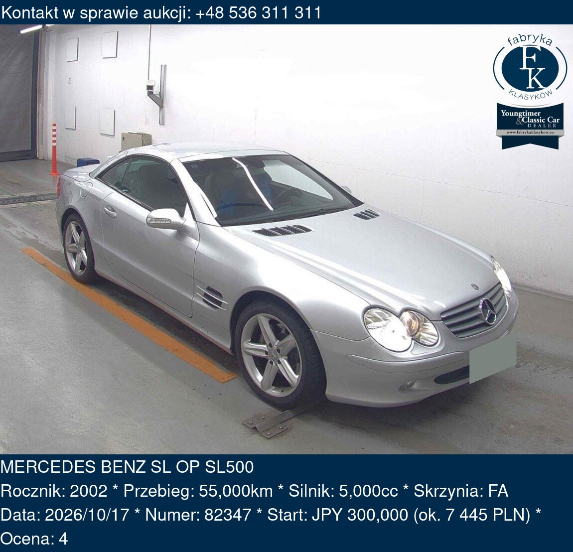 MERCEDES BENZ SL OP SL500 2002 - zdjęcie 2