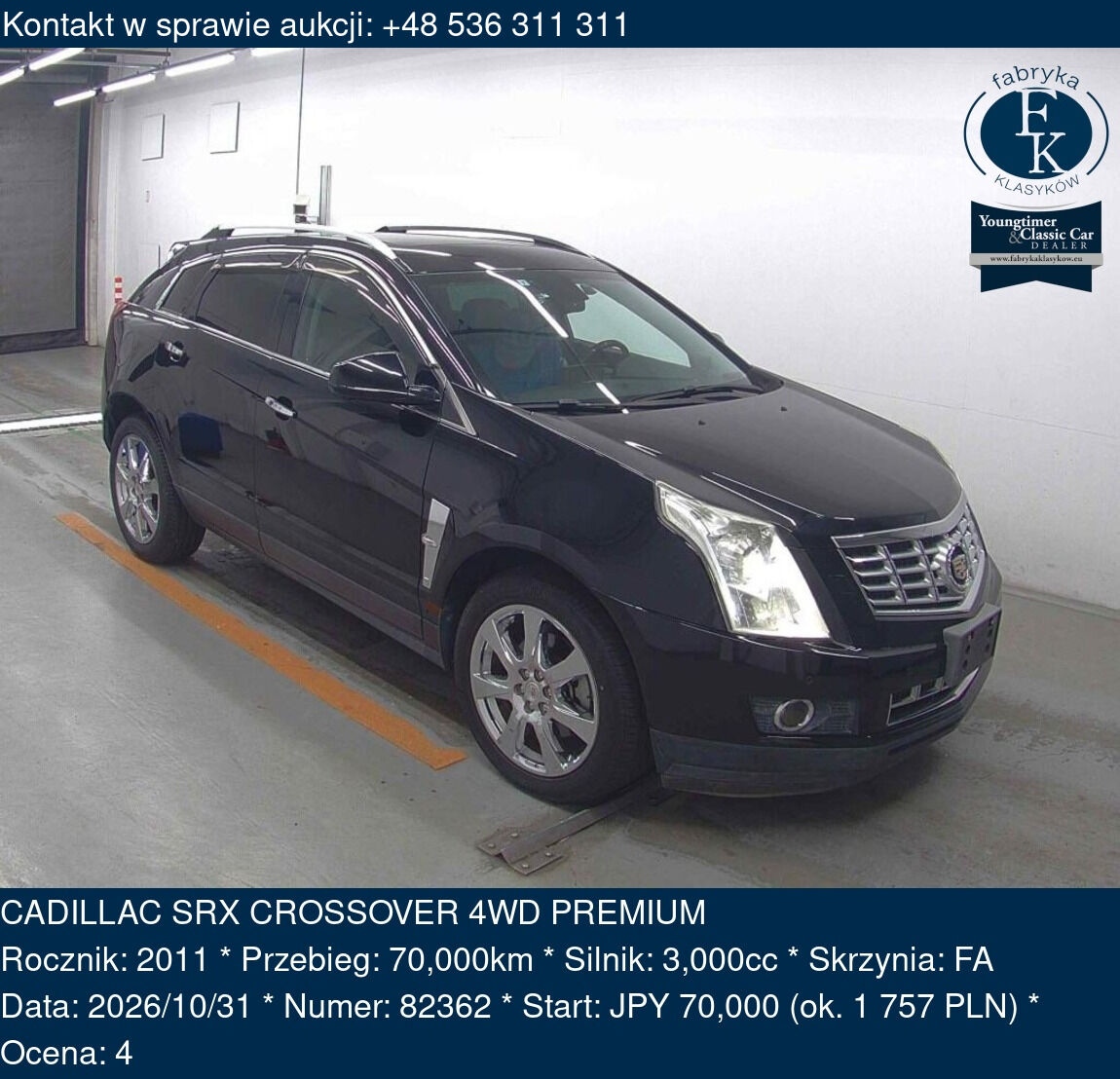 CADILLAC SRX CROSSOVER 4WD PREMIUM 2011 - zdjęcie 2