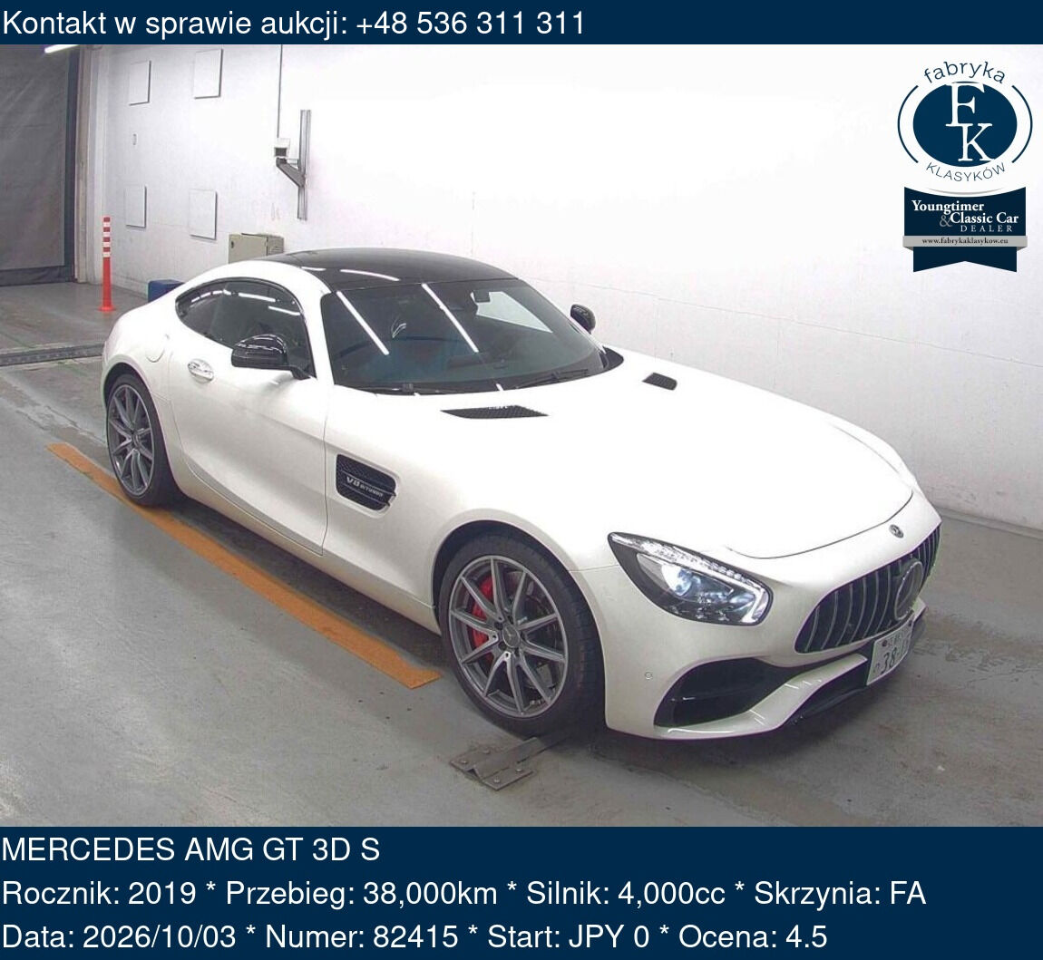 MERCEDES AMG GT 3D S 2019 - zdjęcie 2