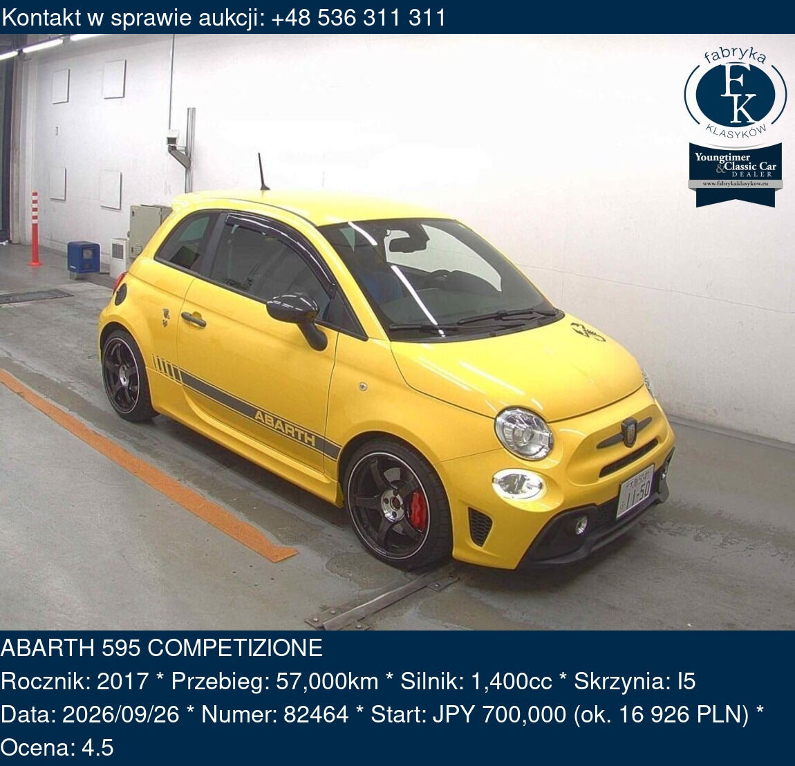 ABARTH 595 COMPETIZIONE 2017 - zdjęcie 2