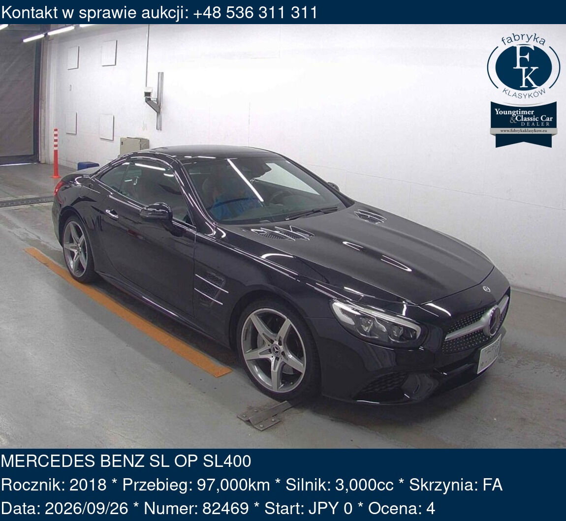 MERCEDES BENZ SL OP SL400 2018 - zdjęcie 2