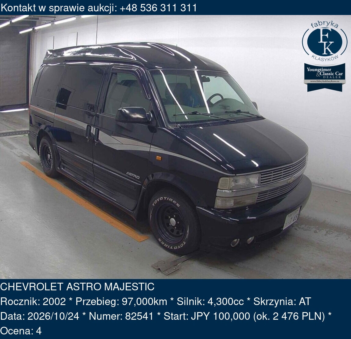 CHEVROLET ASTRO MAJESTIC 2002 - zdjęcie 2