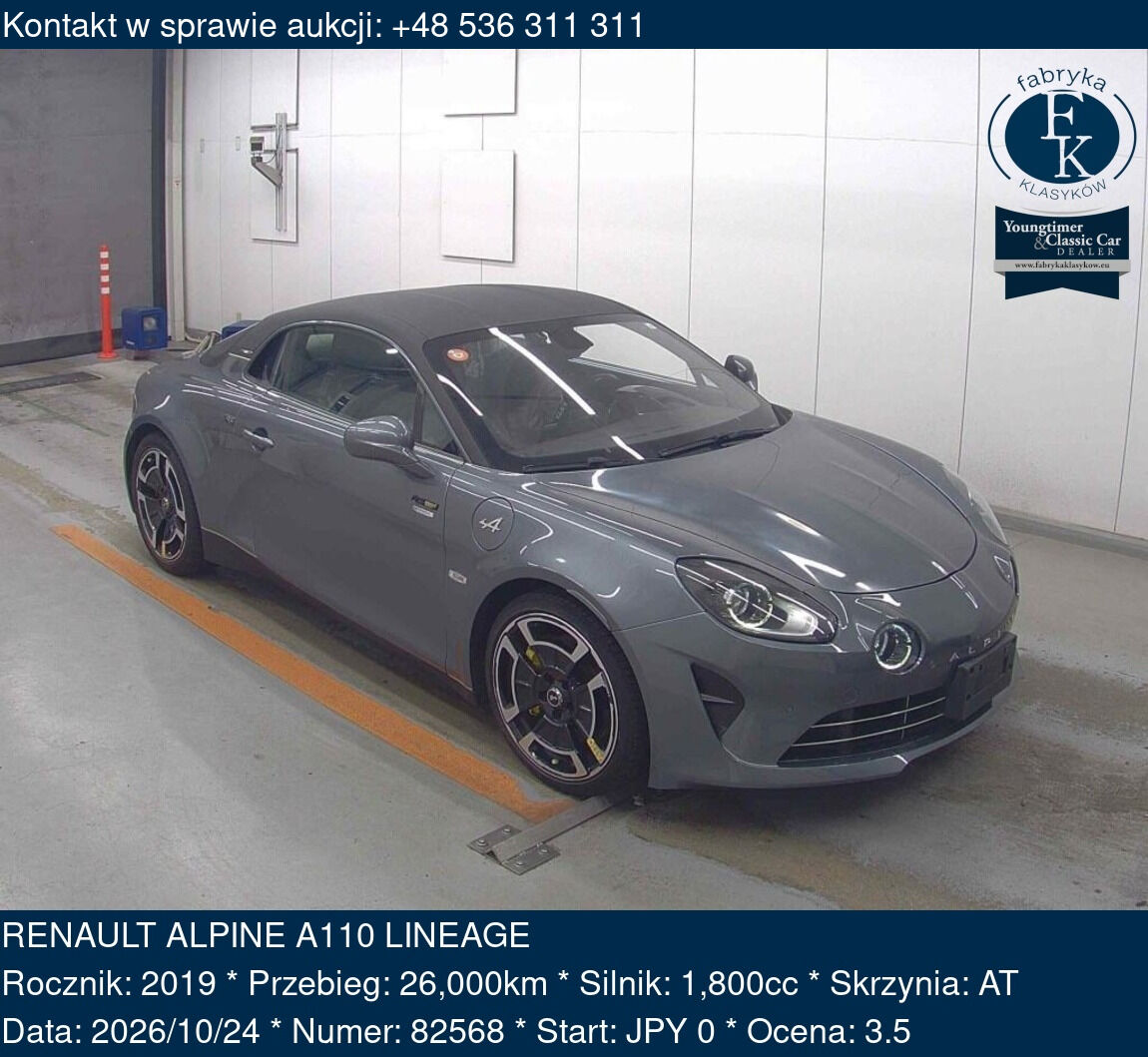 RENAULT ALPINE A110 LINEAGE 2019 - zdjęcie 2
