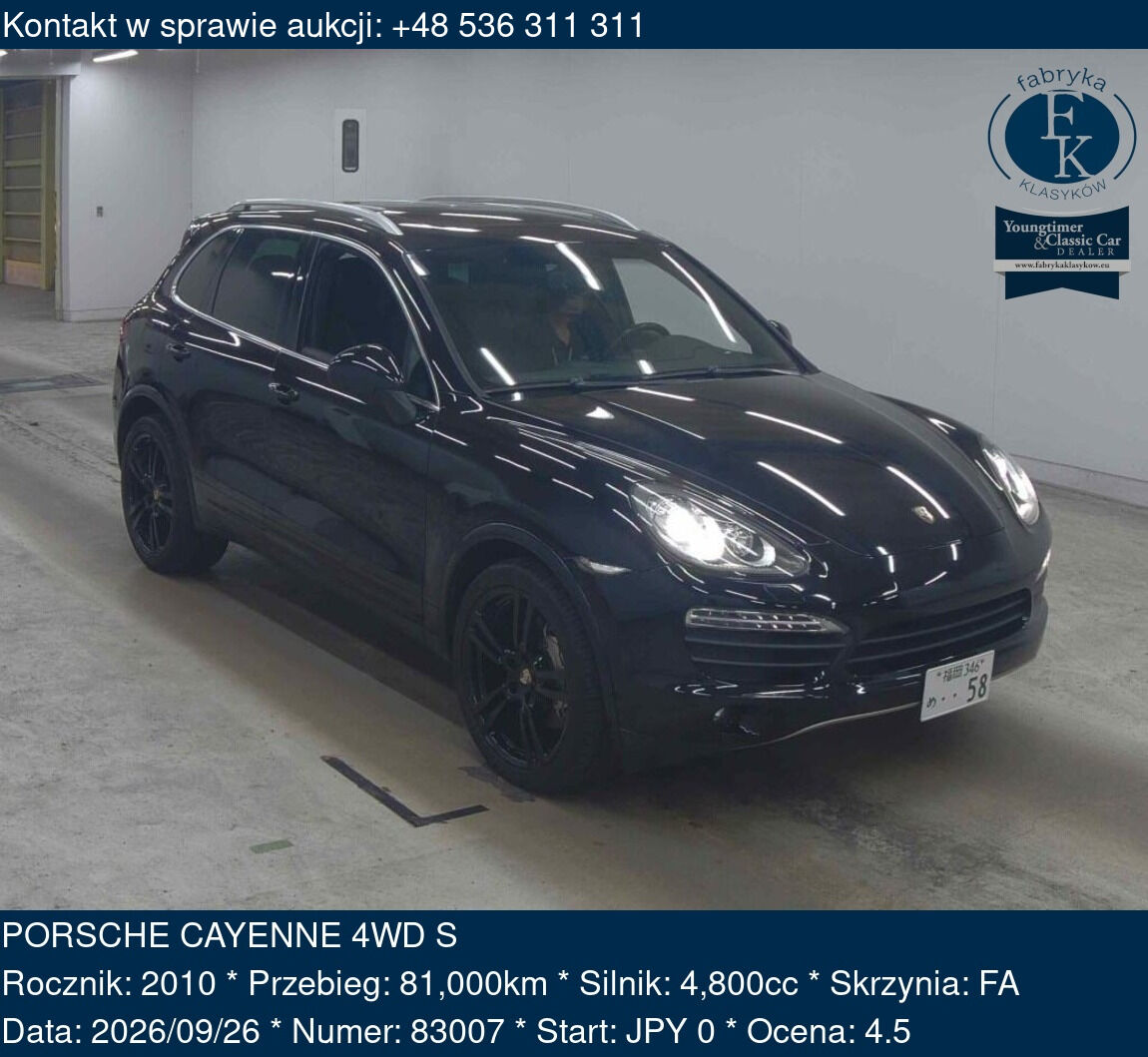 PORSCHE CAYENNE 4WD S 2010 - zdjęcie 2