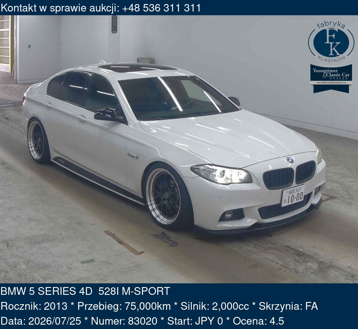 BMW 5 SERIES 4D 528I M-SPORT