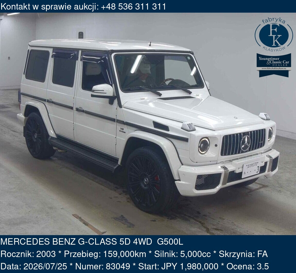 MERCEDES BENZ G-CLASS 5D 4WD  G500L