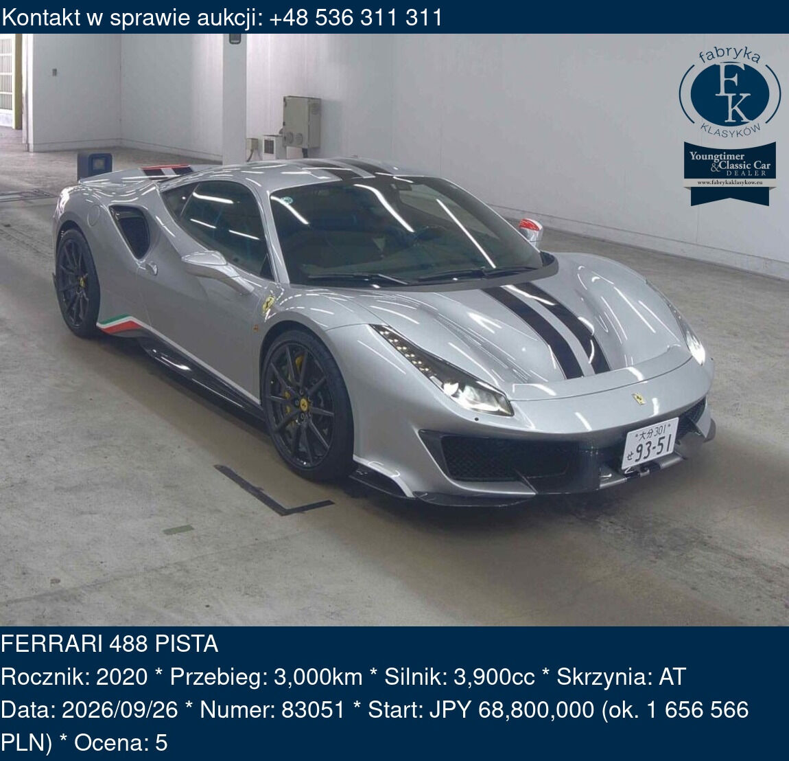 FERRARI 488 PISTA 2020 - zdjęcie 2