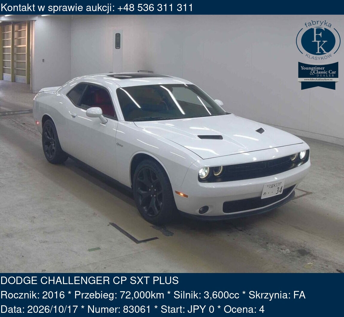 DODGE CHALLENGER CP SXT PLUS 2016 - zdjęcie 2