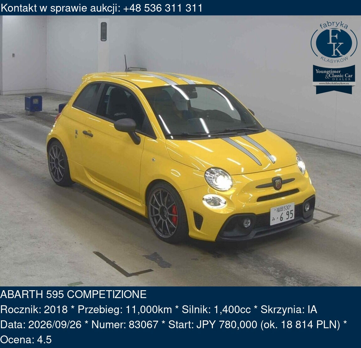 ABARTH 595 COMPETIZIONE 2018 - zdjęcie 2