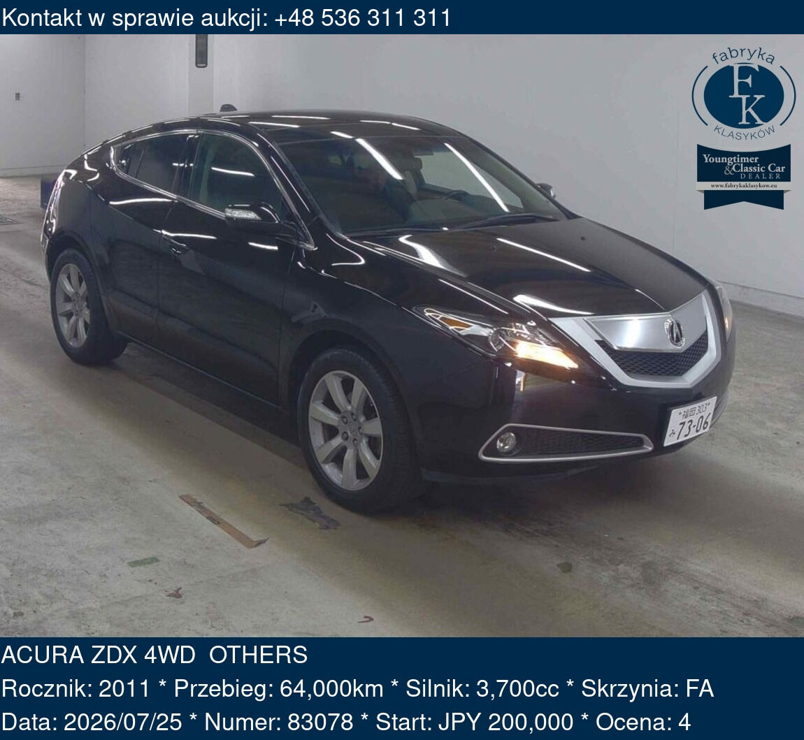 ACURA ZDX 4WD OTHERS